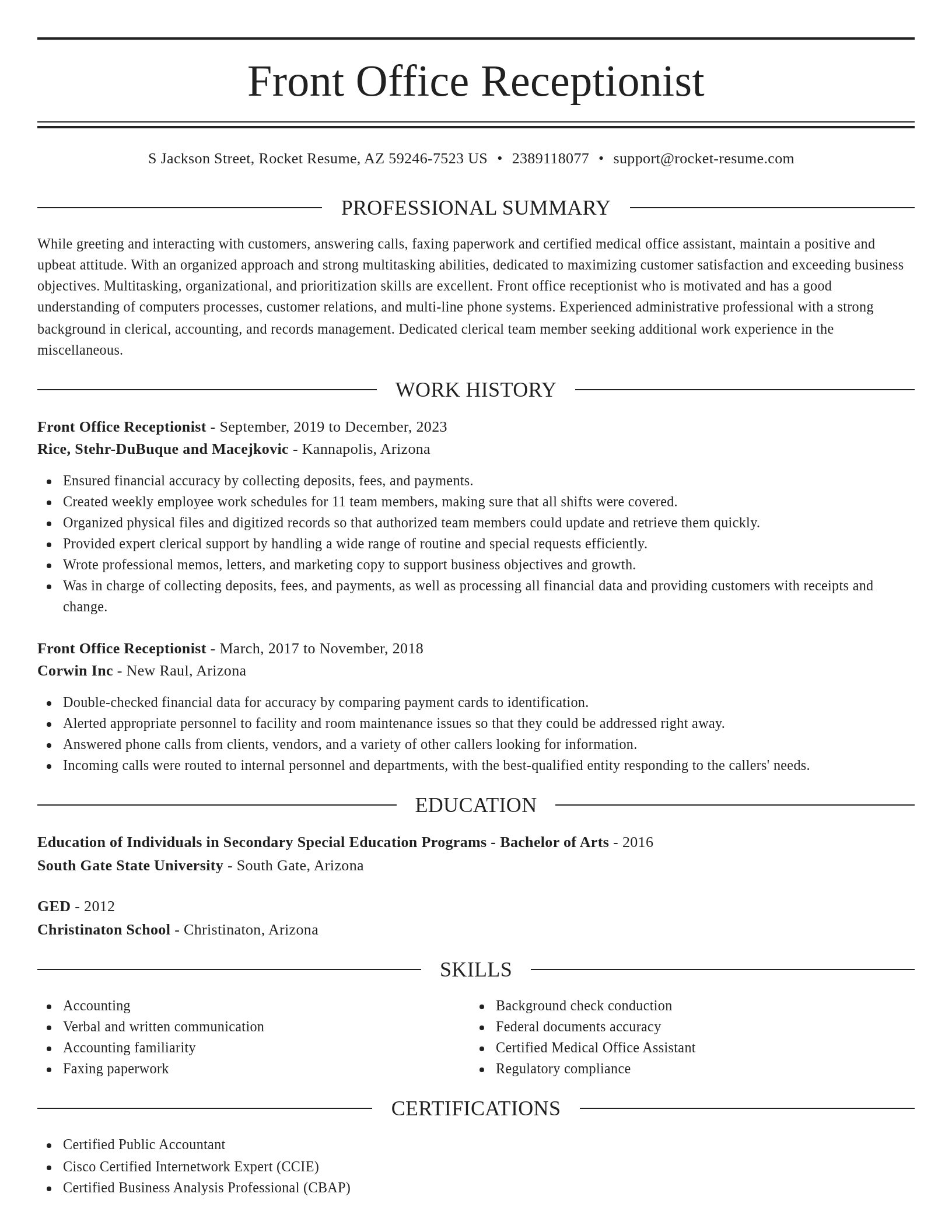 Elegant resume template