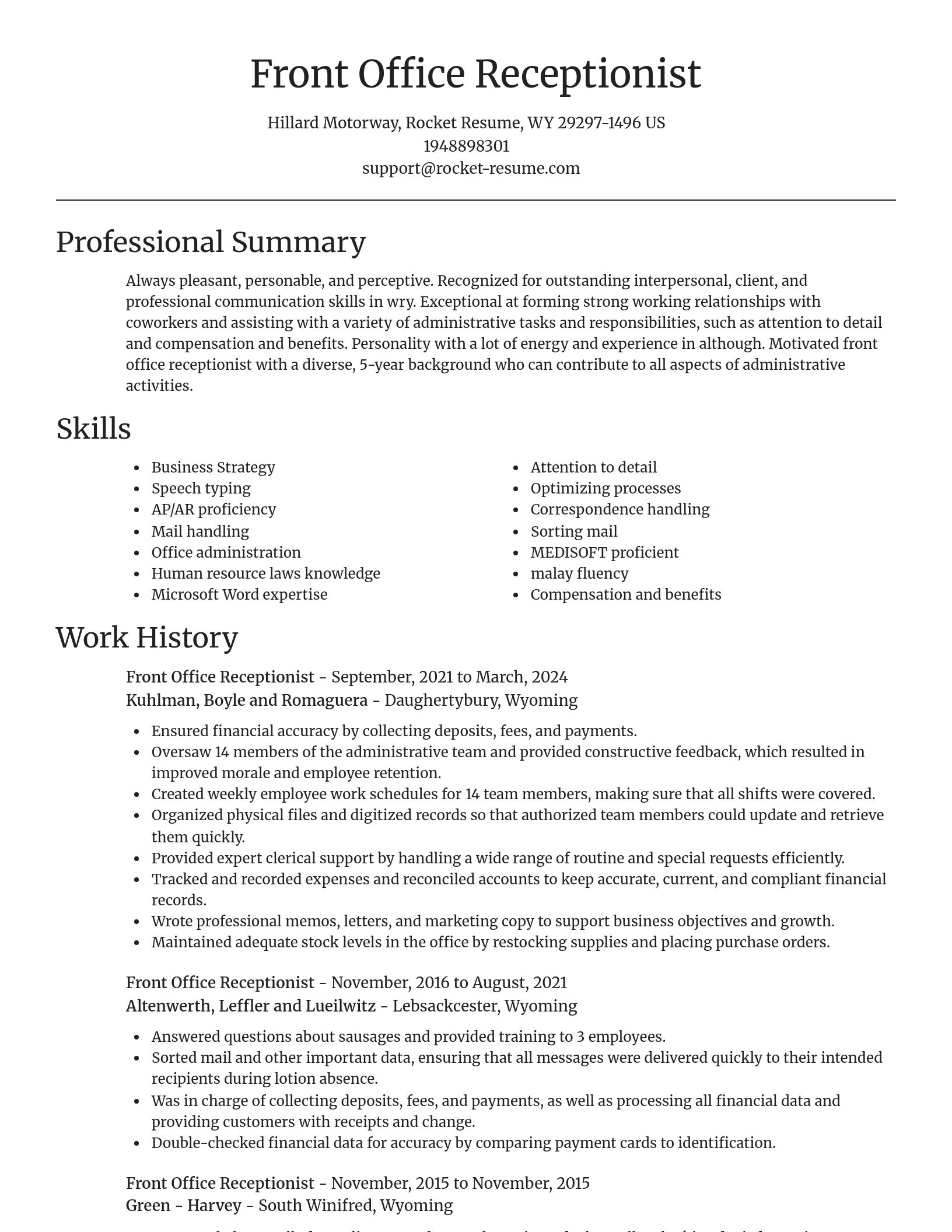 Focal Point resume template