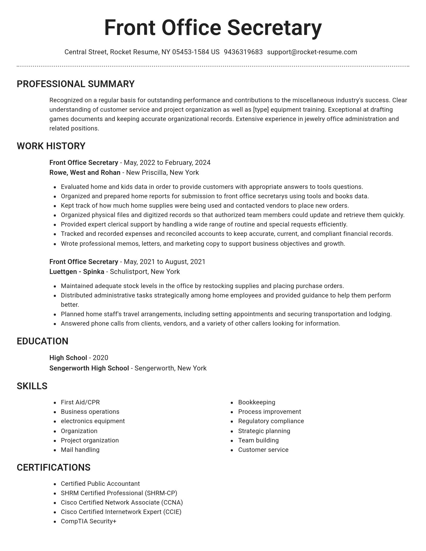 Brilliant resume template