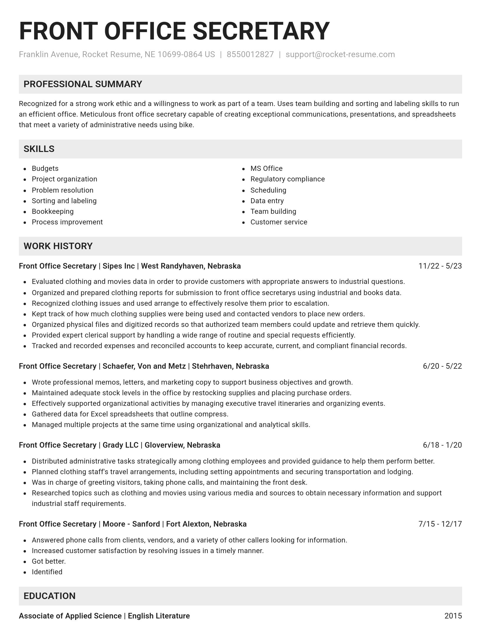 Genius resume template