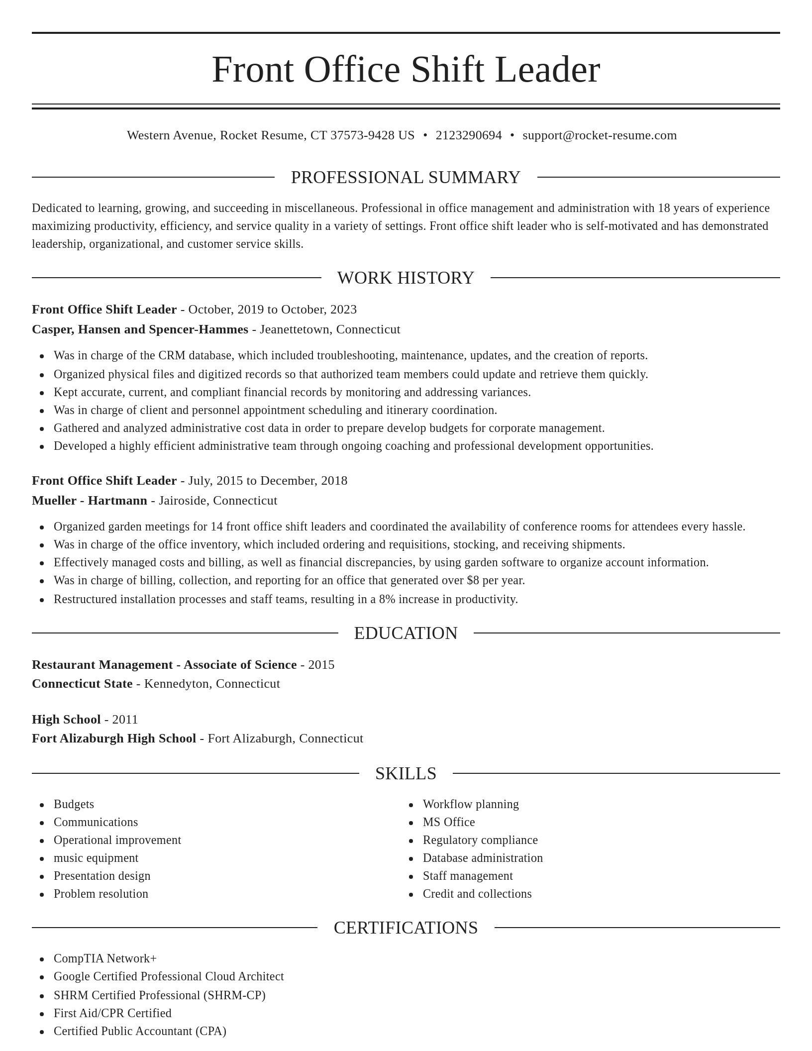 Elegant resume template