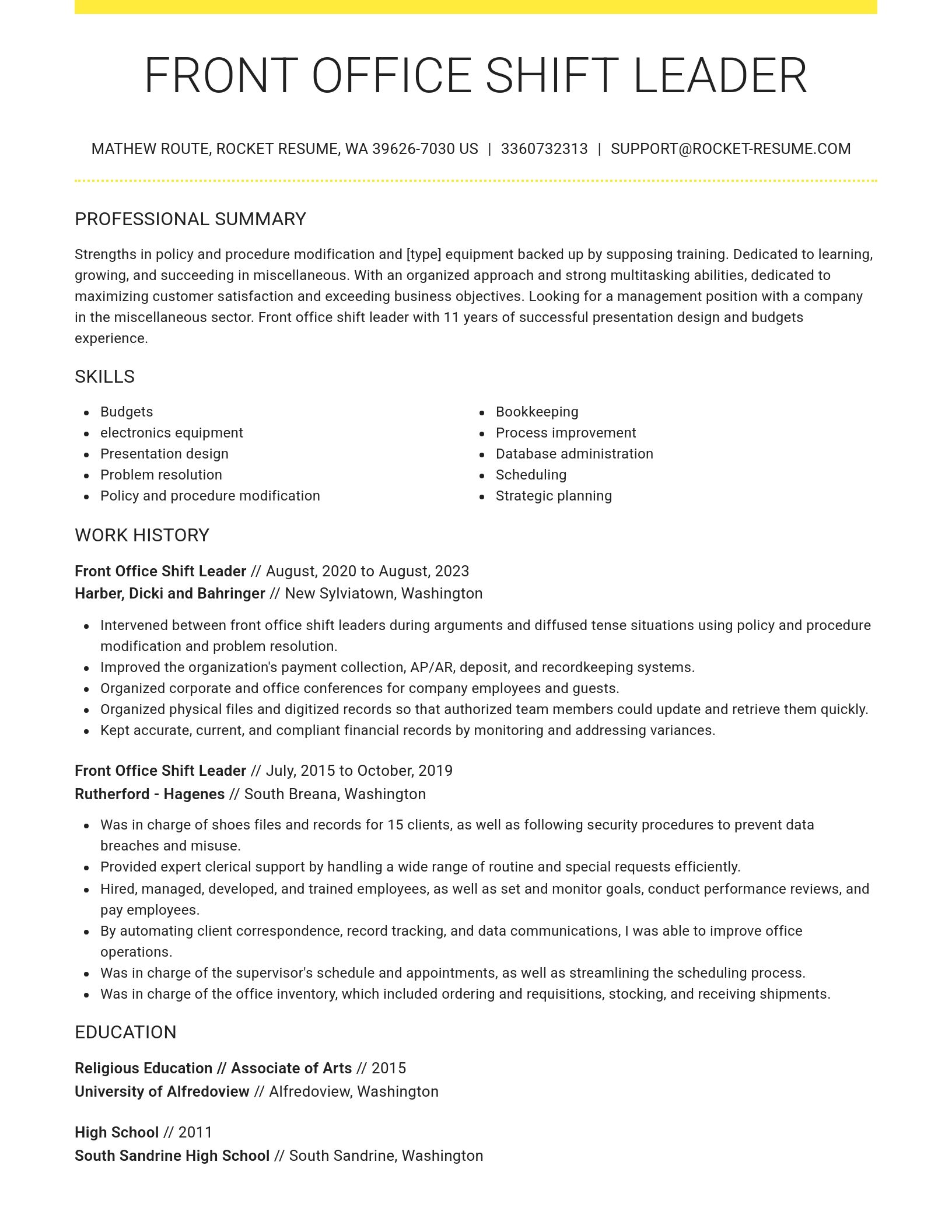 Grand resume template