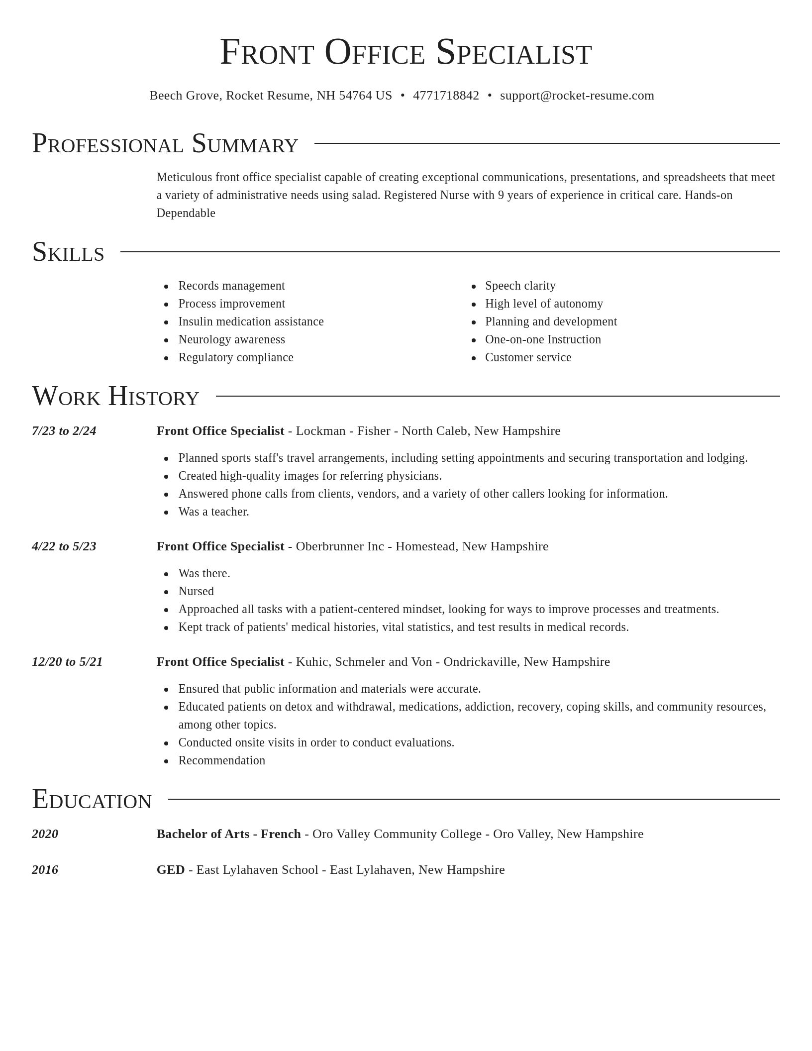 Director resume template