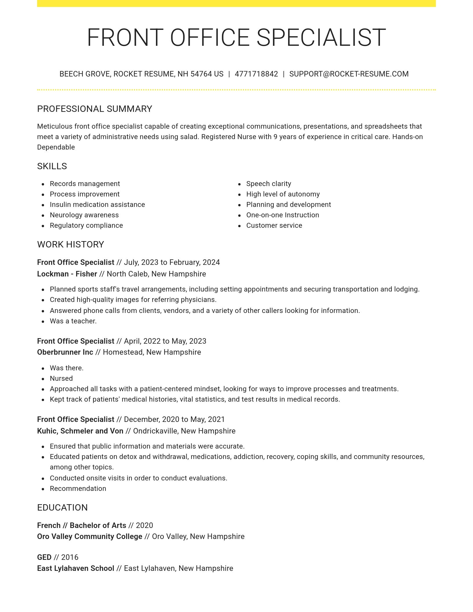 Grand resume template