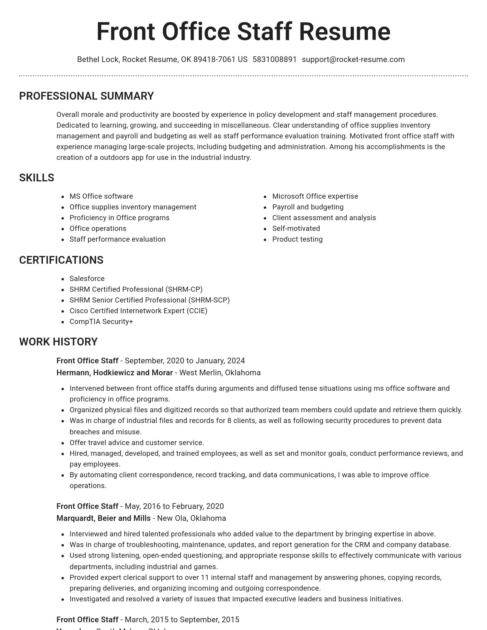 Brilliant resume template