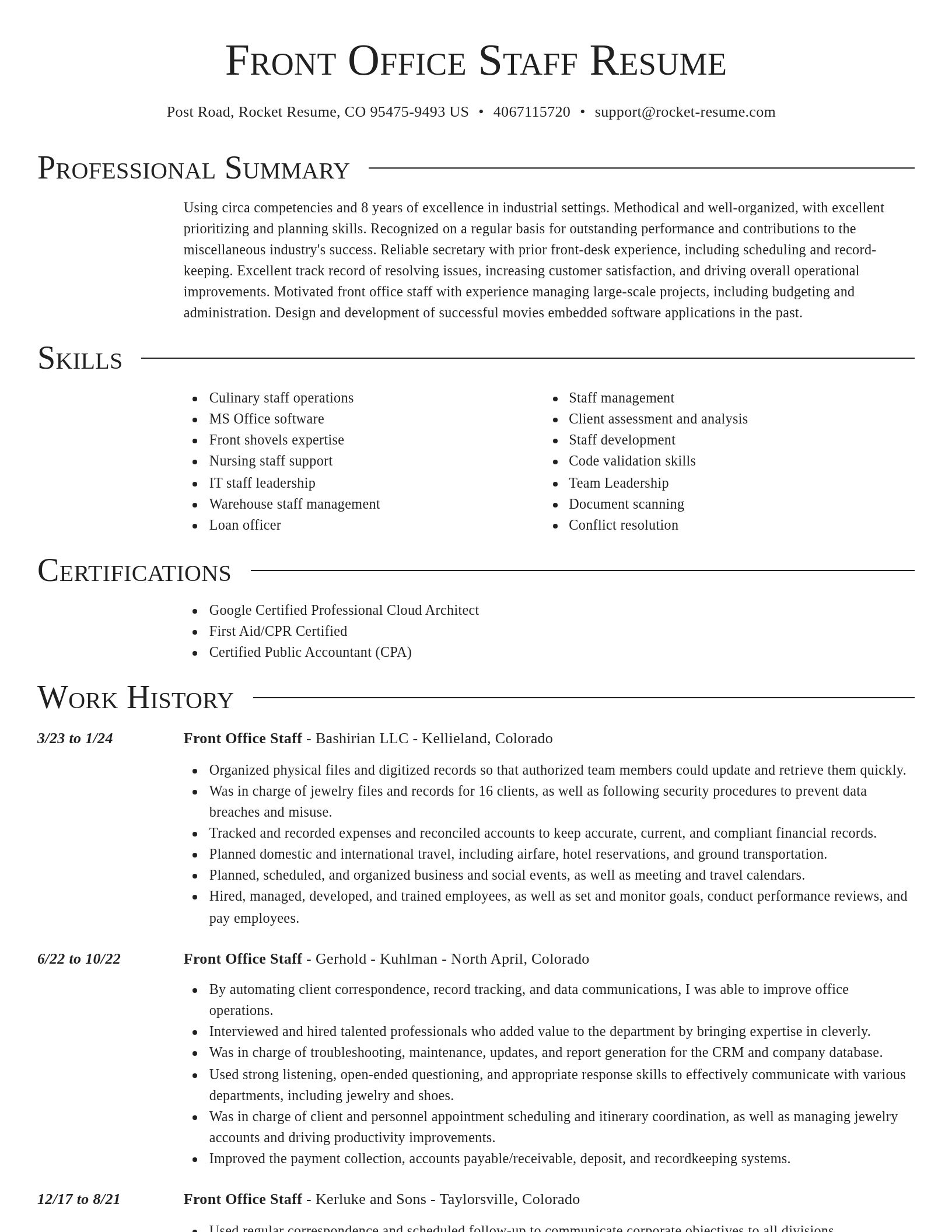Director resume template