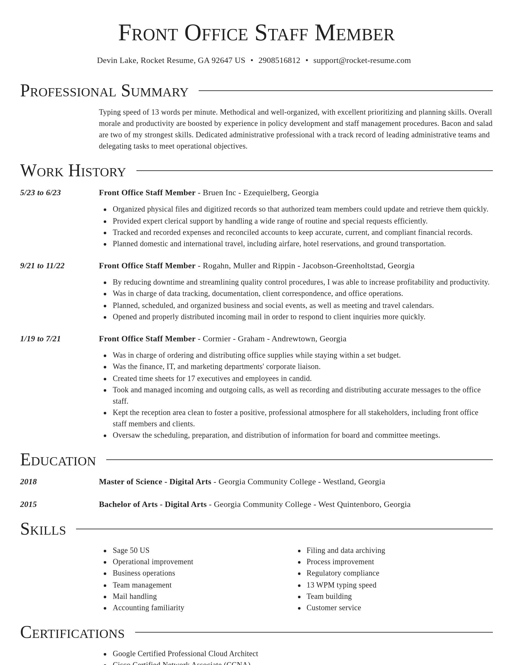 Director resume template