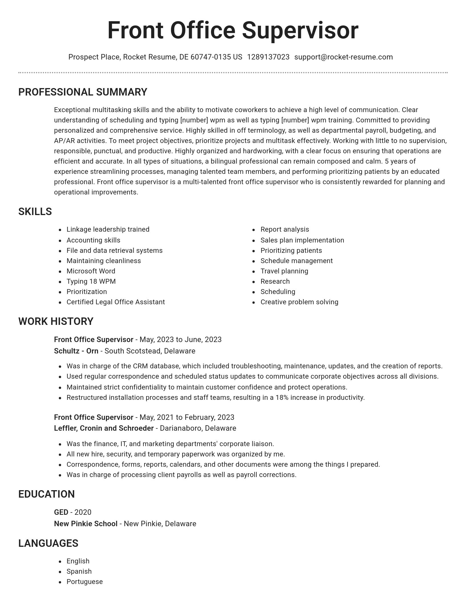 Brilliant resume template