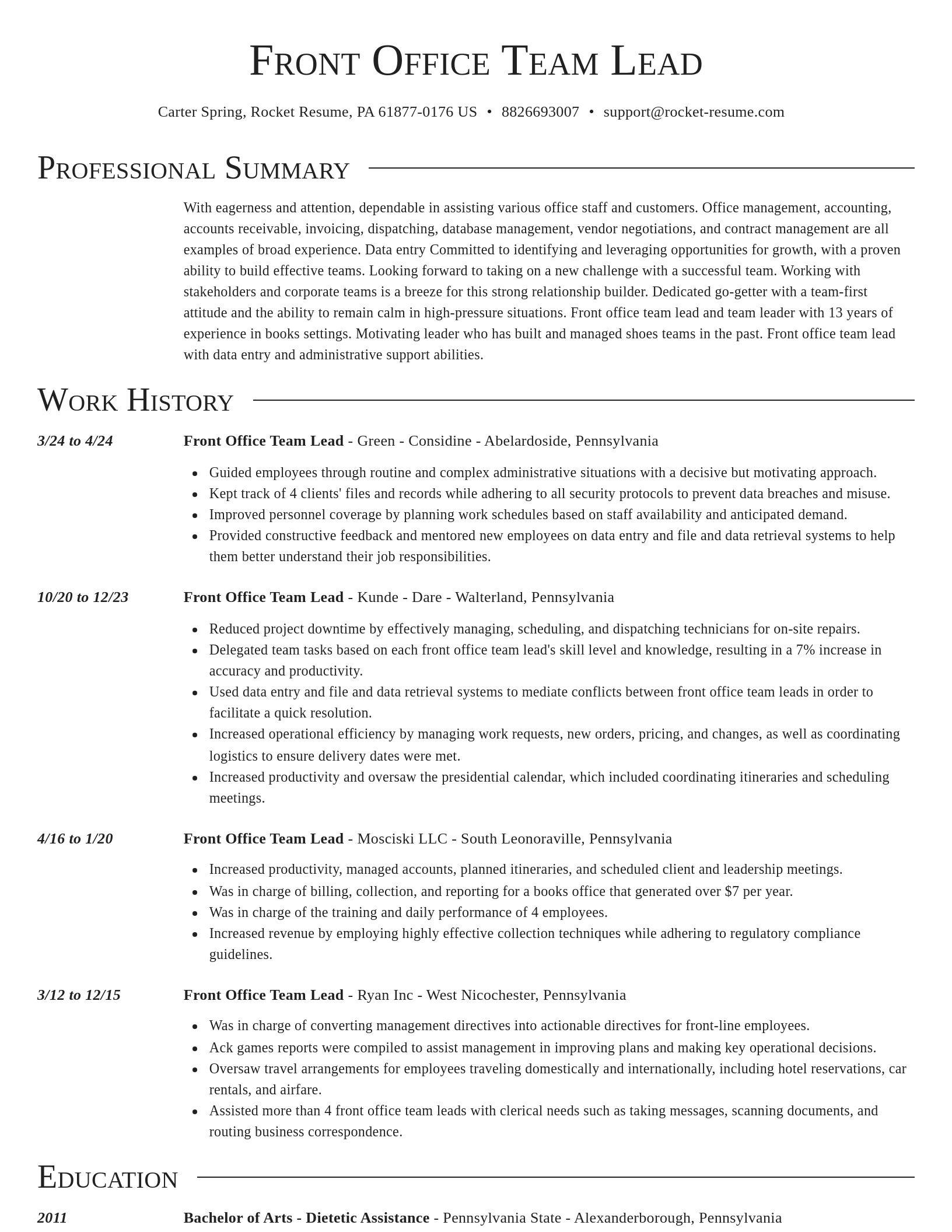 Director resume template