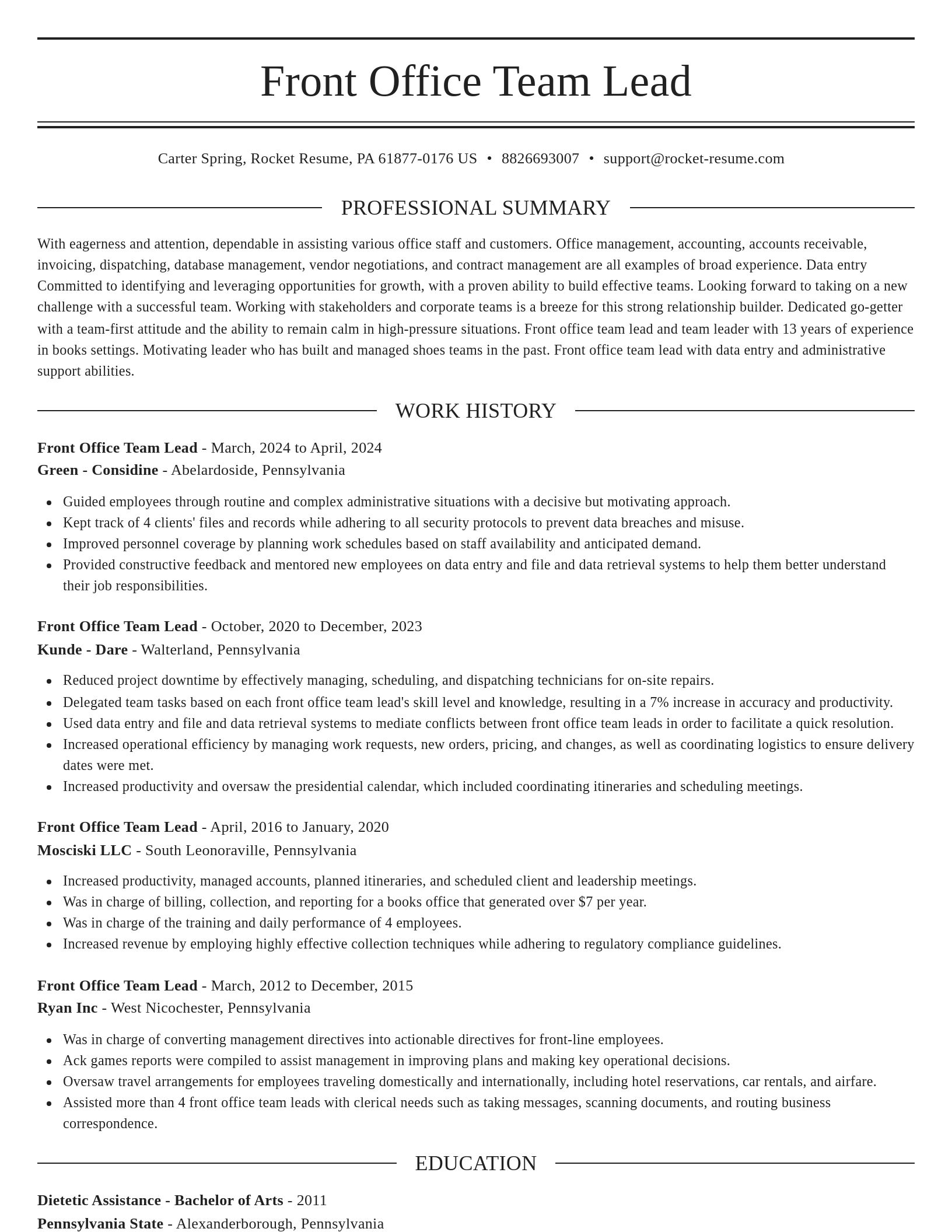 Elegant resume template