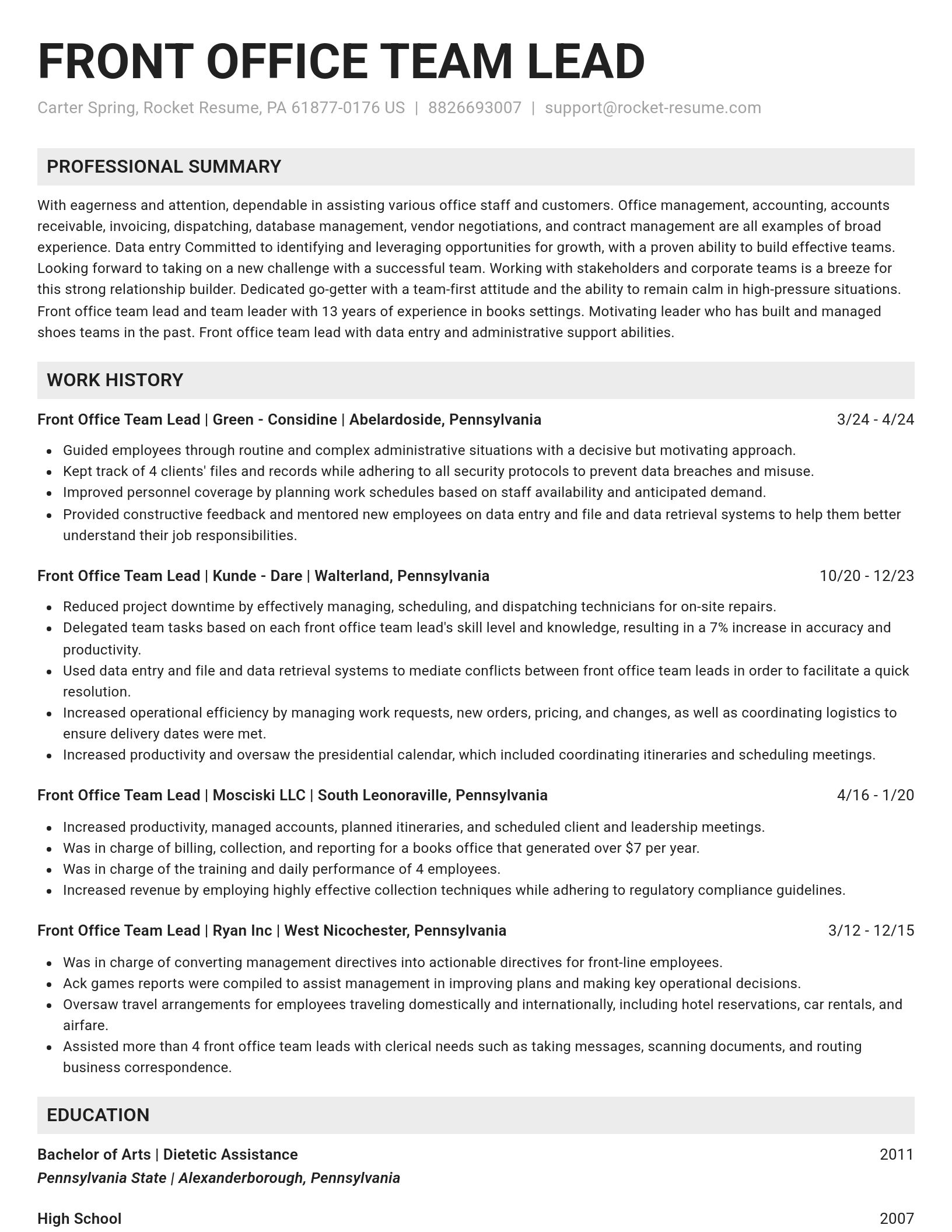 Genius resume template