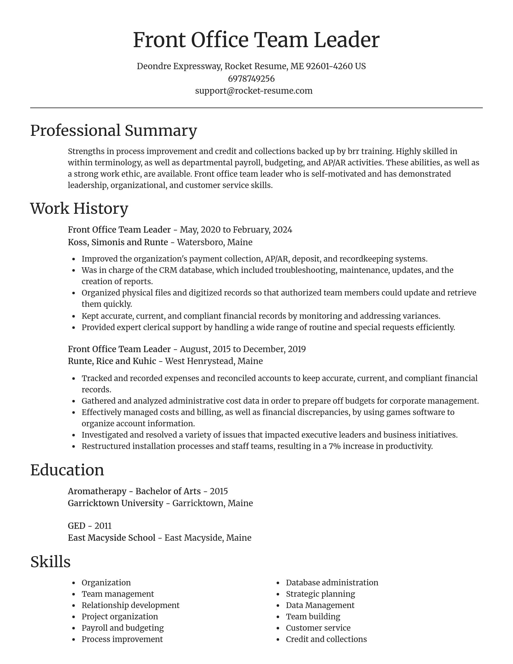 Focal Point resume template