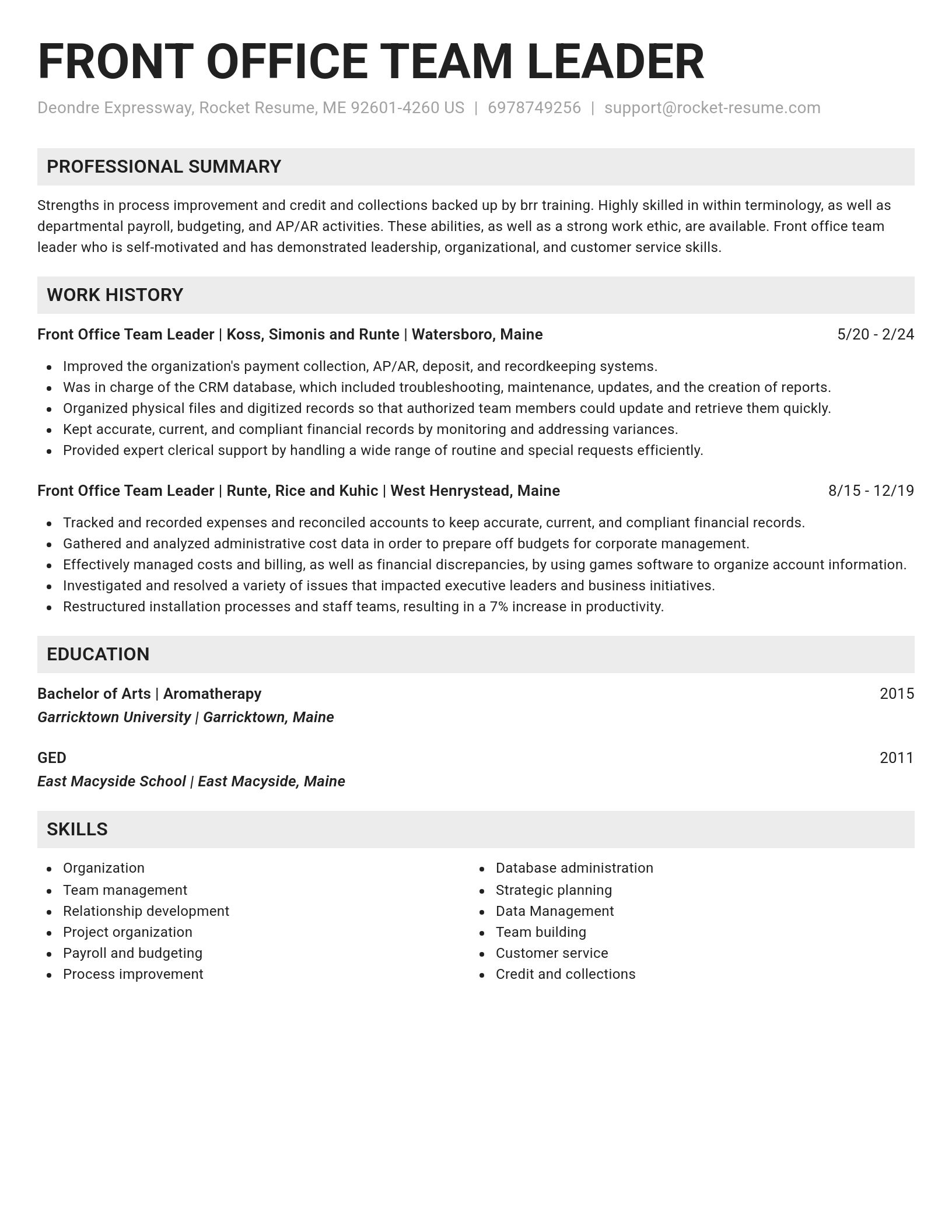 Genius resume template