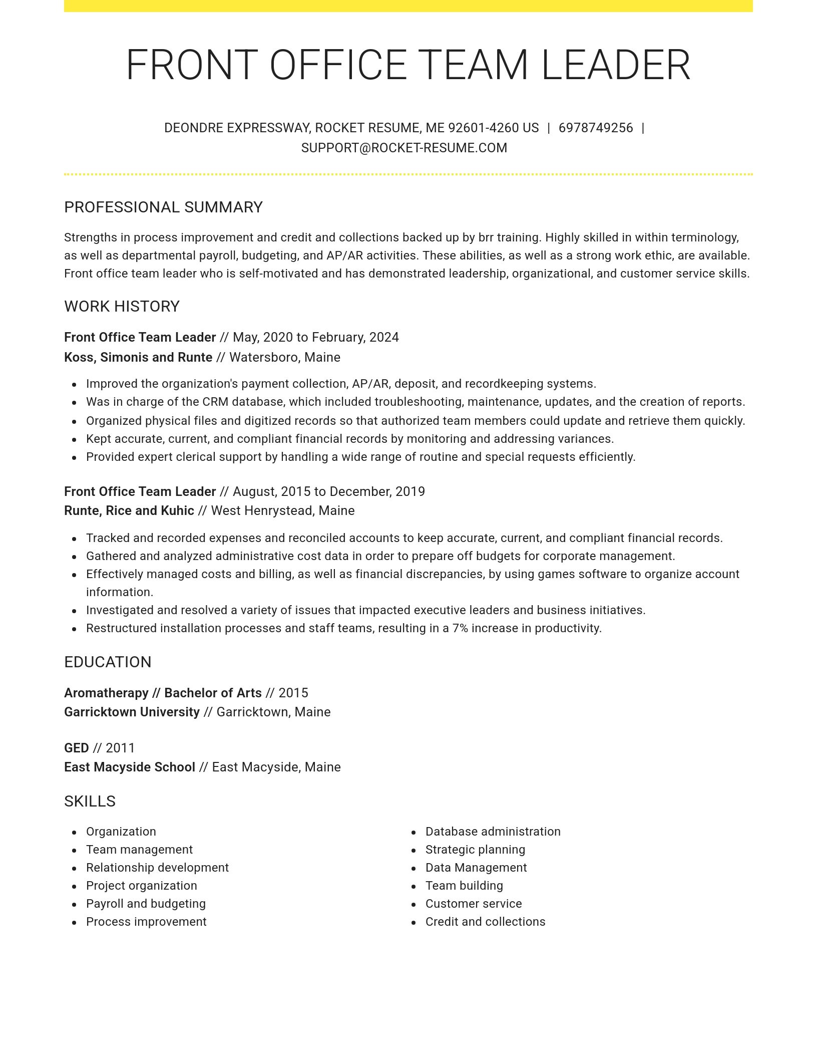 Grand resume template