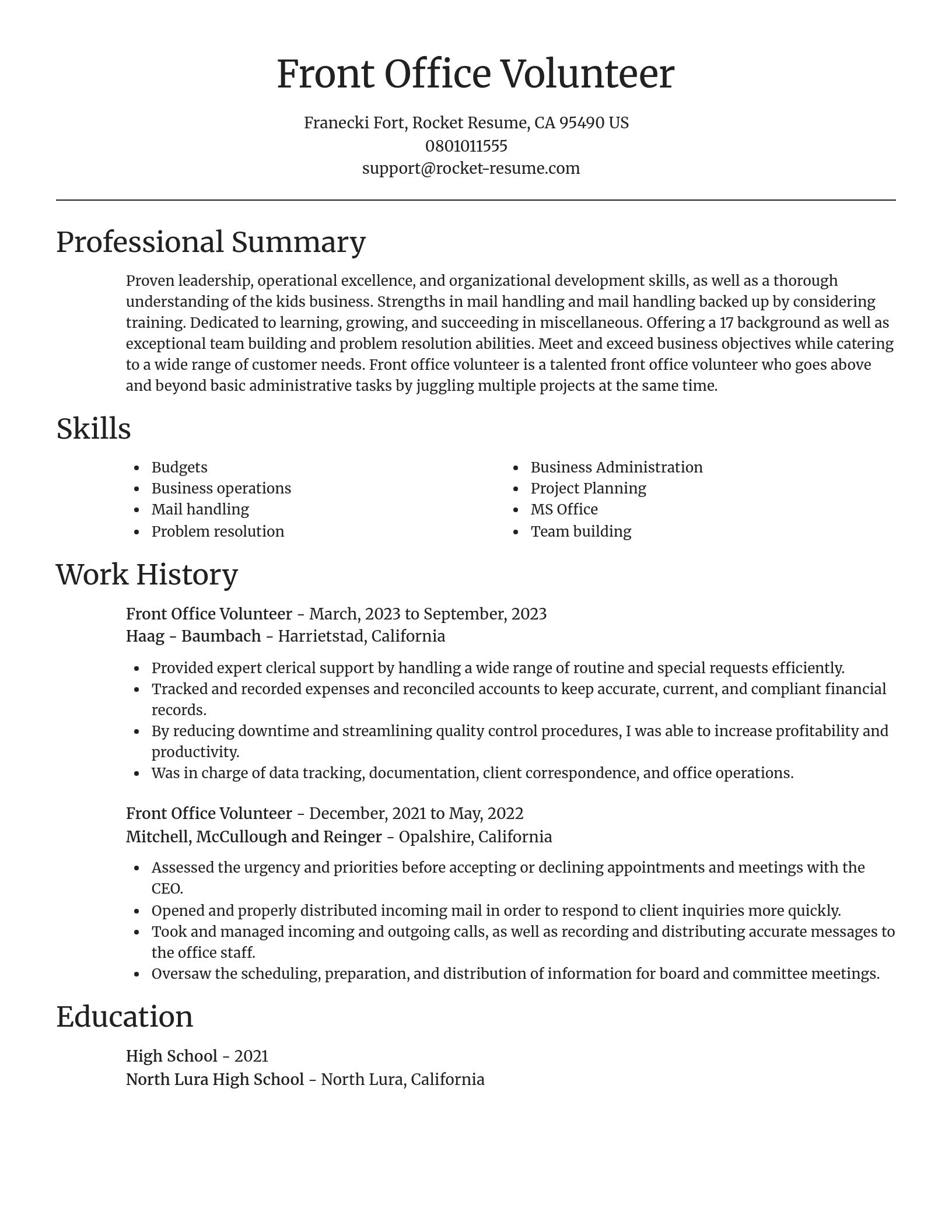 Focal Point resume template