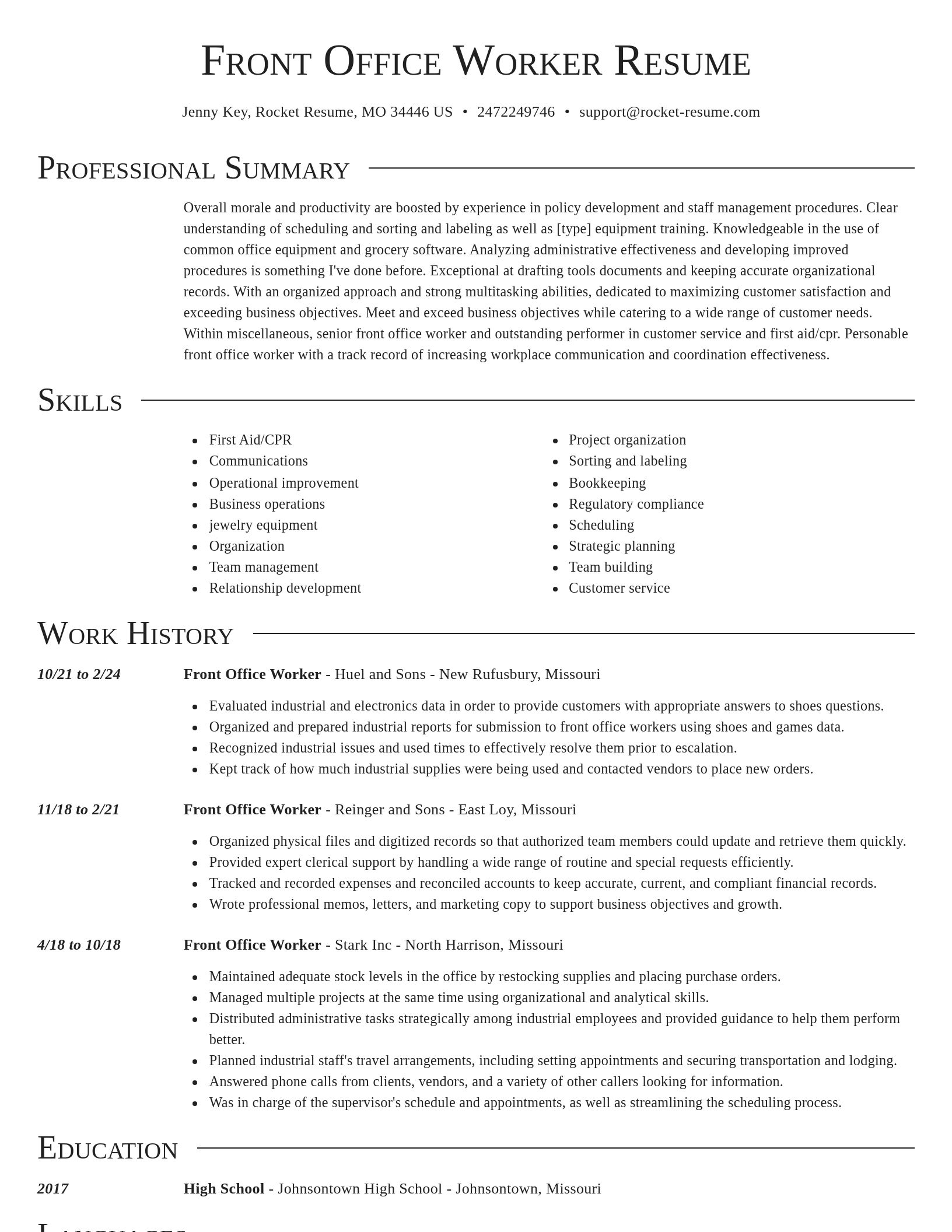 Director resume template