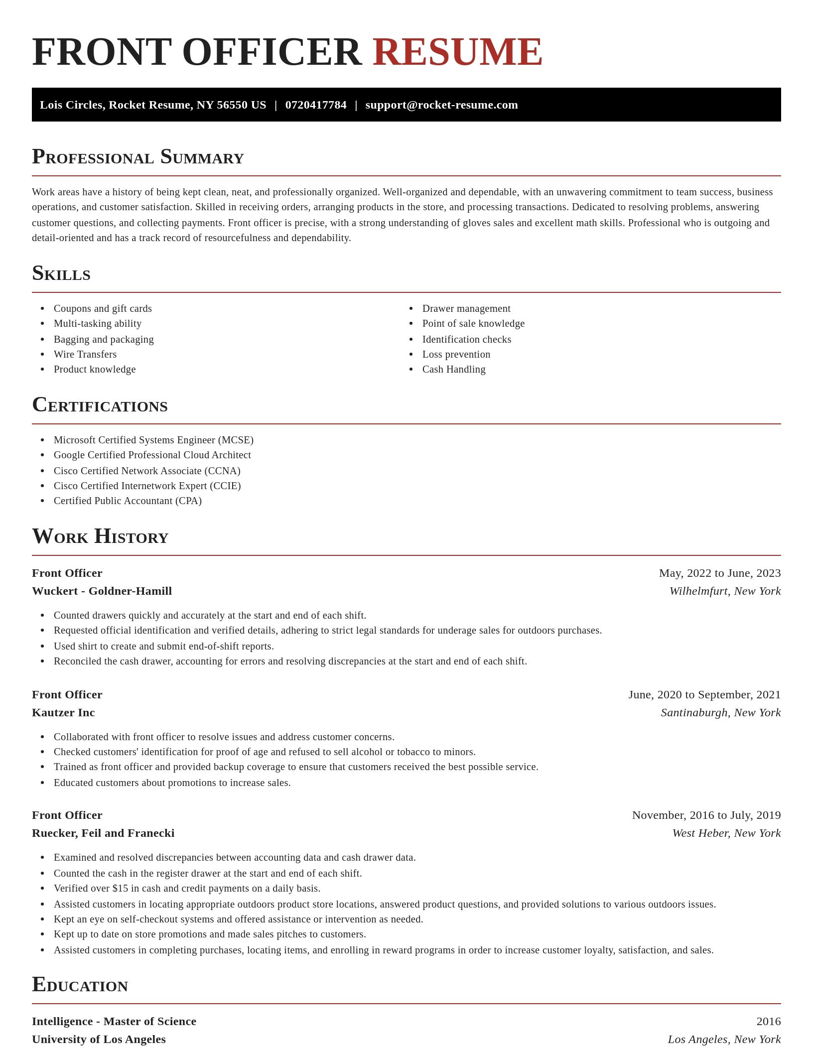 Exquisite resume template