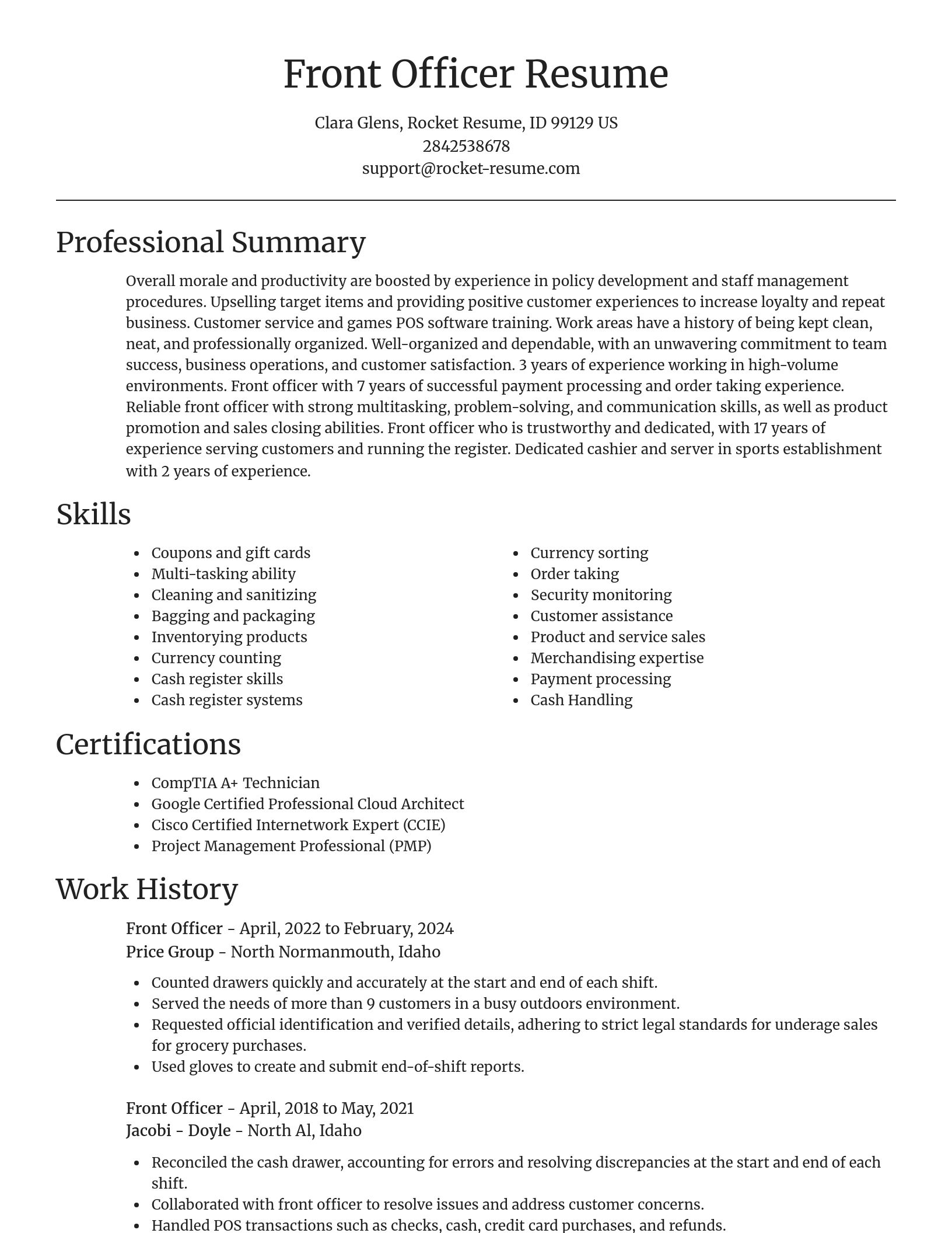 Focal Point resume template