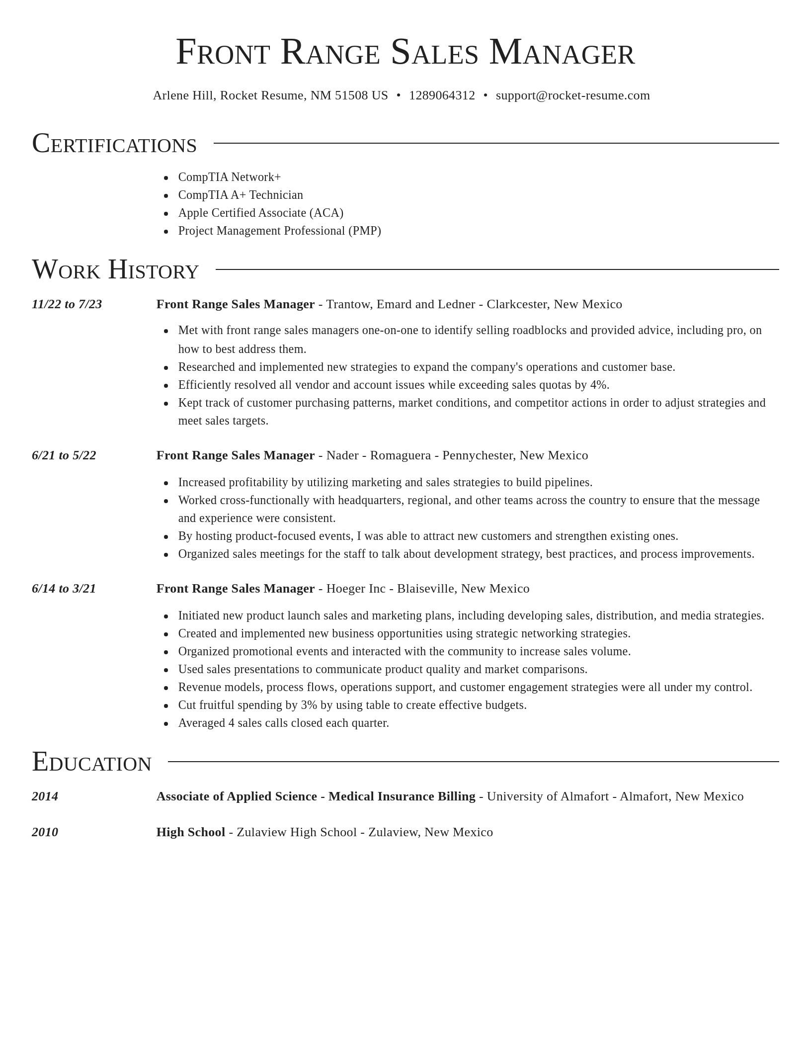 Director resume template