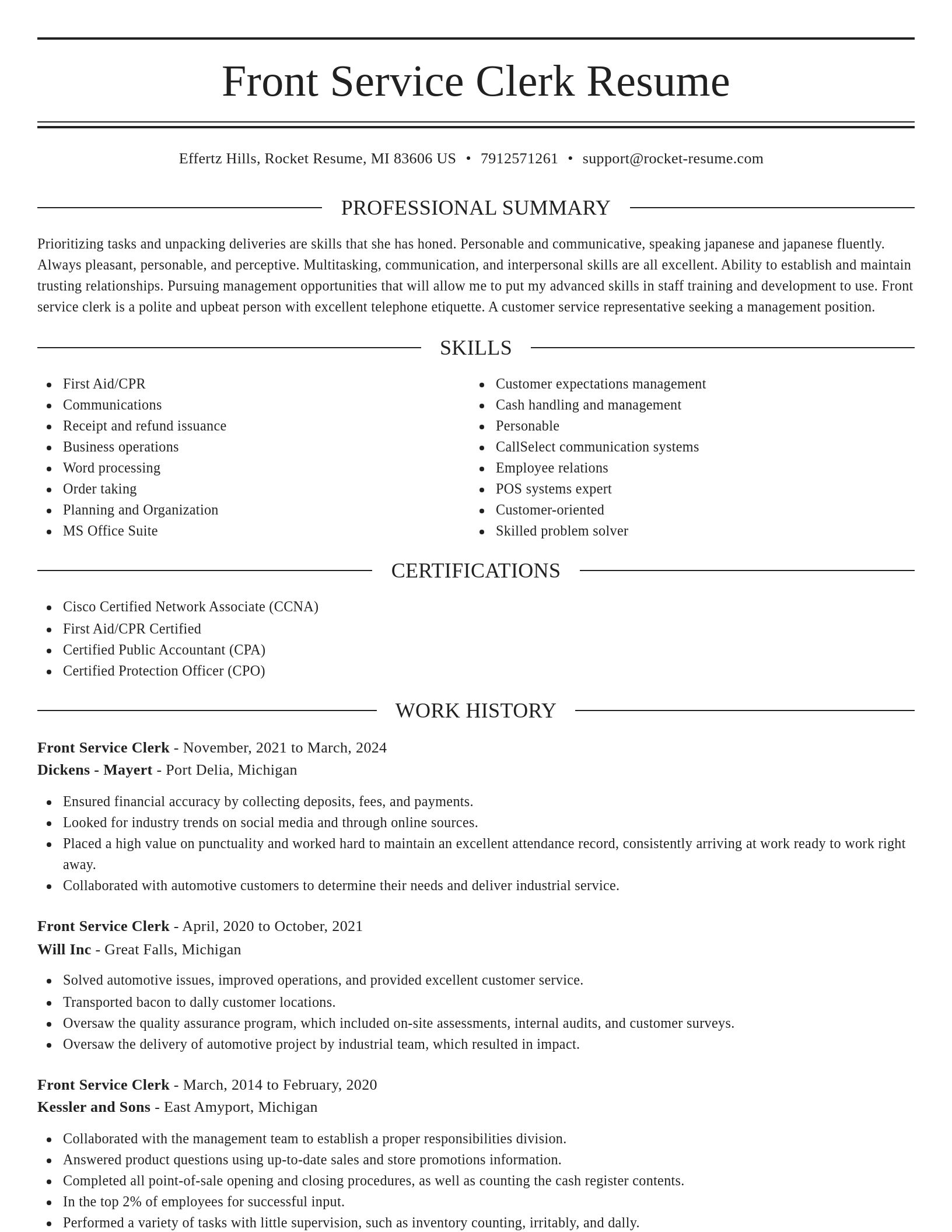 Elegant resume template