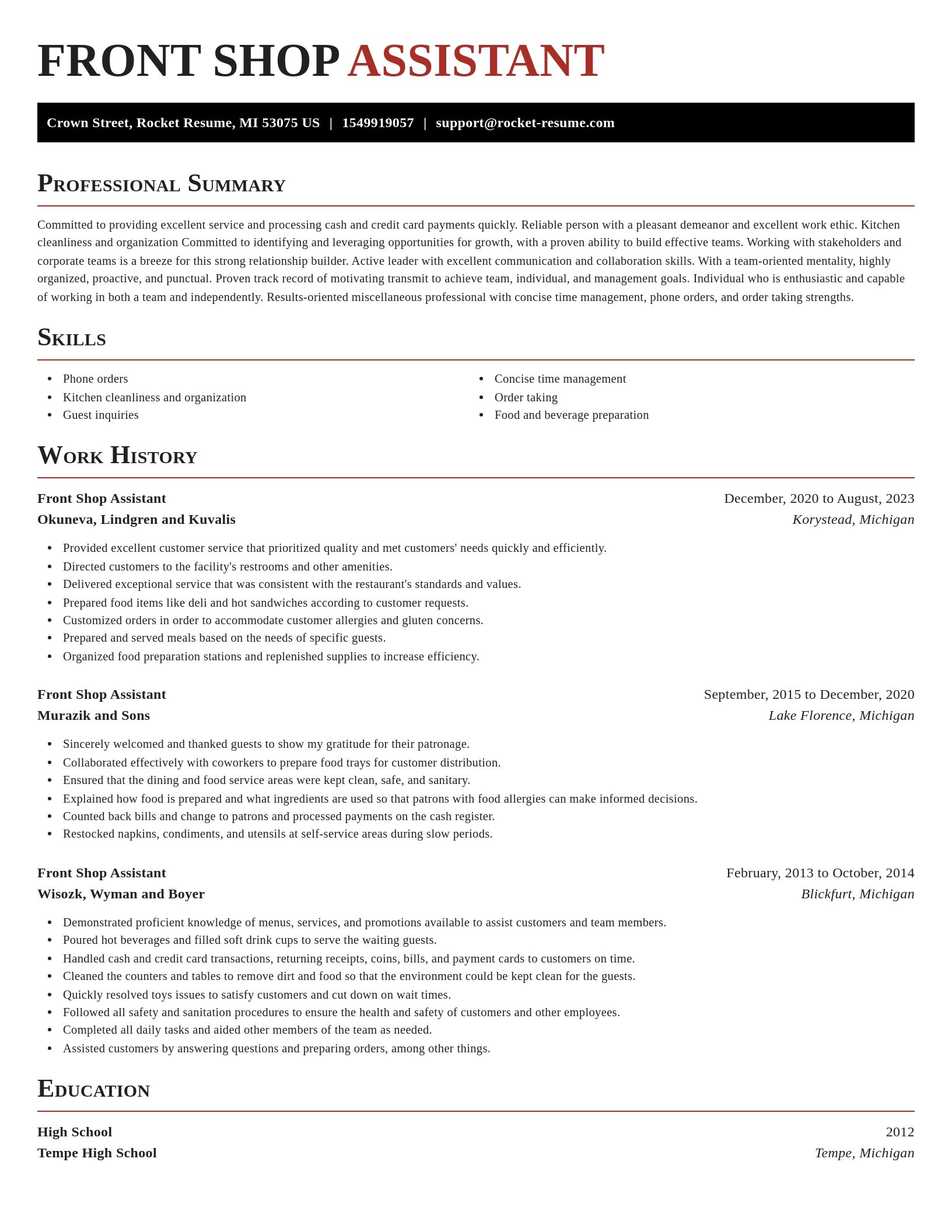 Exquisite resume template