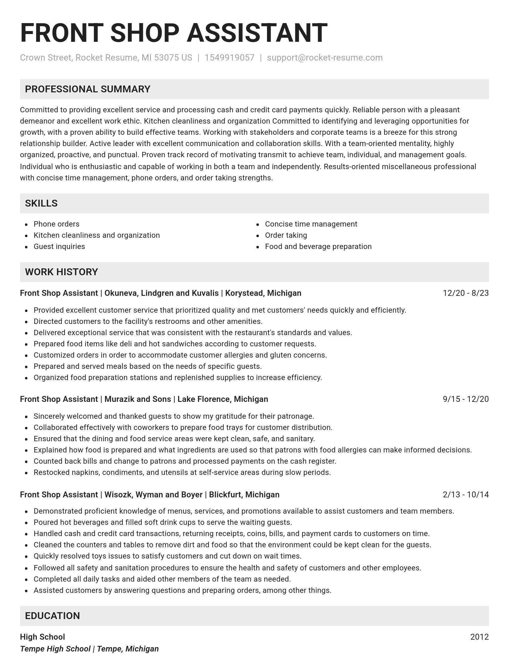 Genius resume template