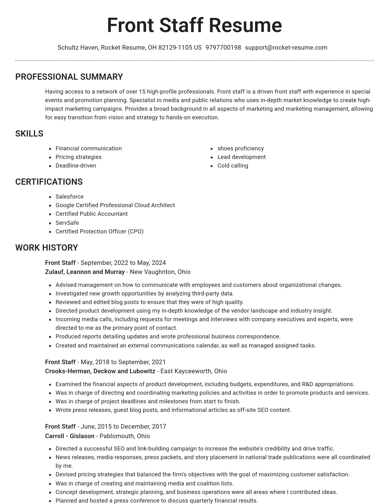 Brilliant resume template