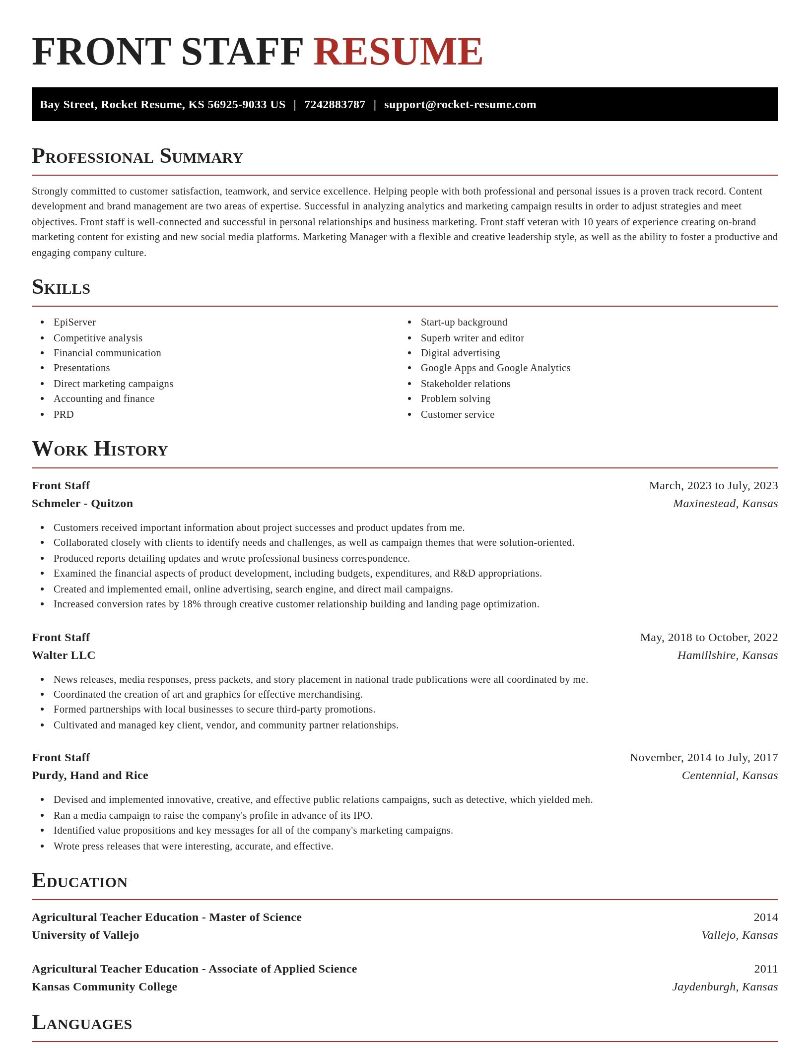 Exquisite resume template