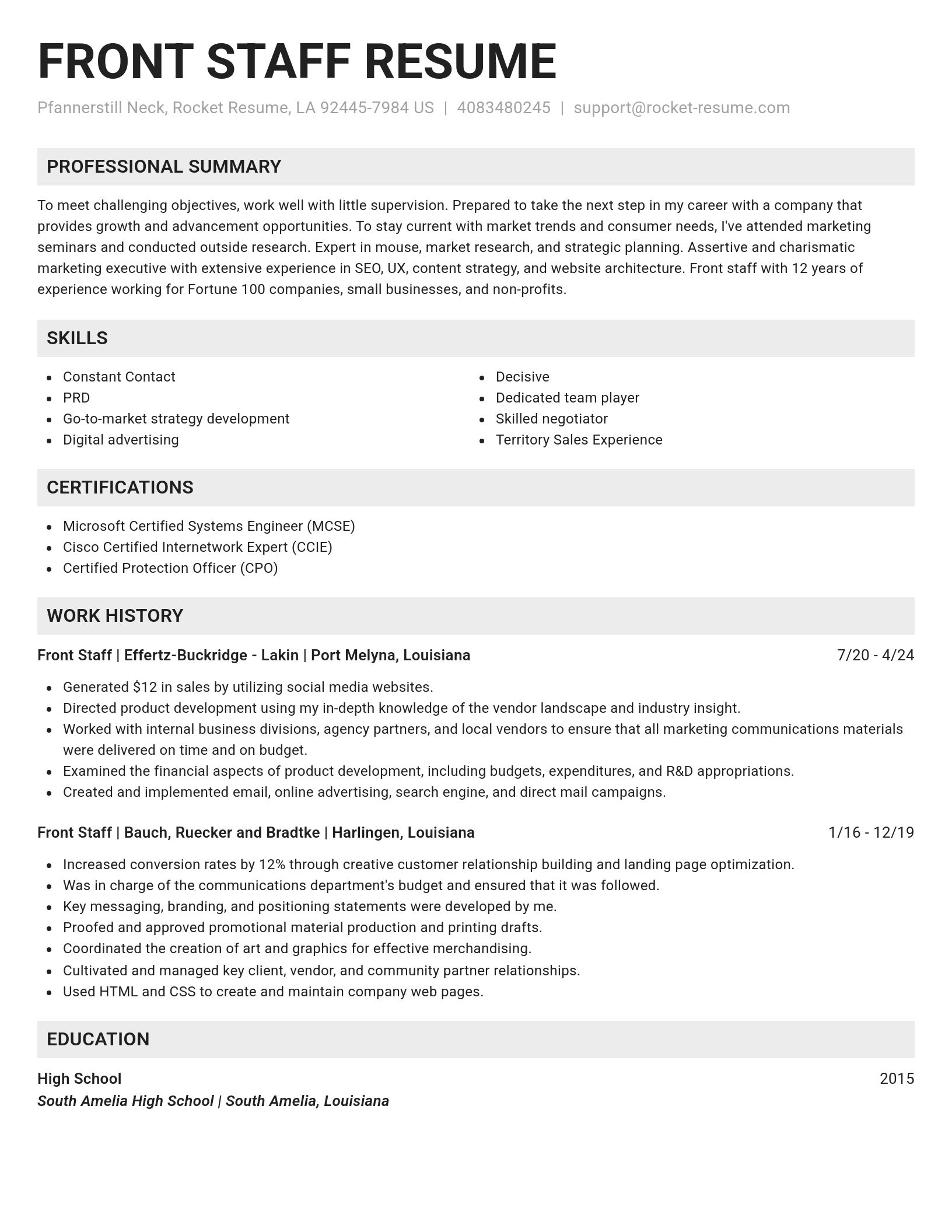 Genius resume template
