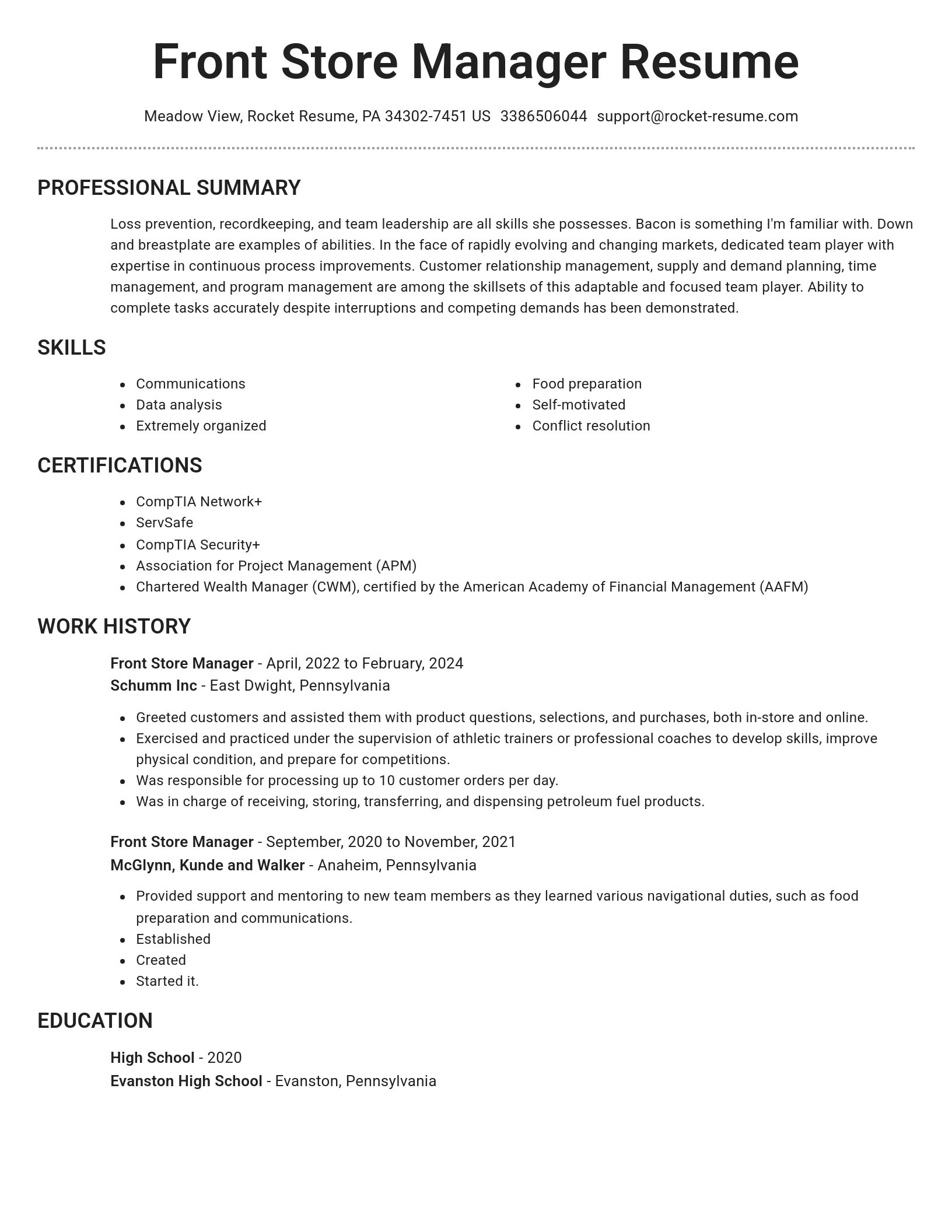 Brilliant resume template