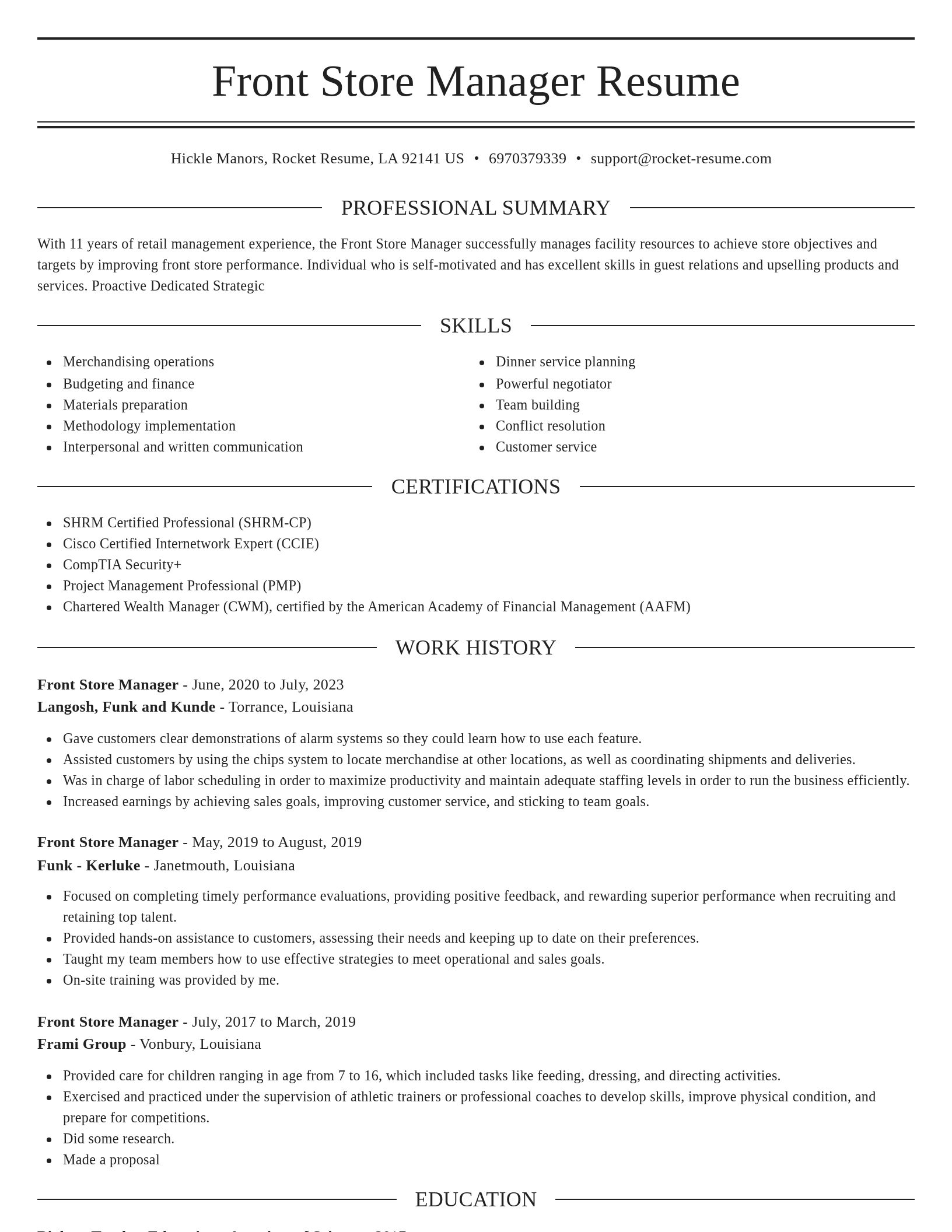 Elegant resume template