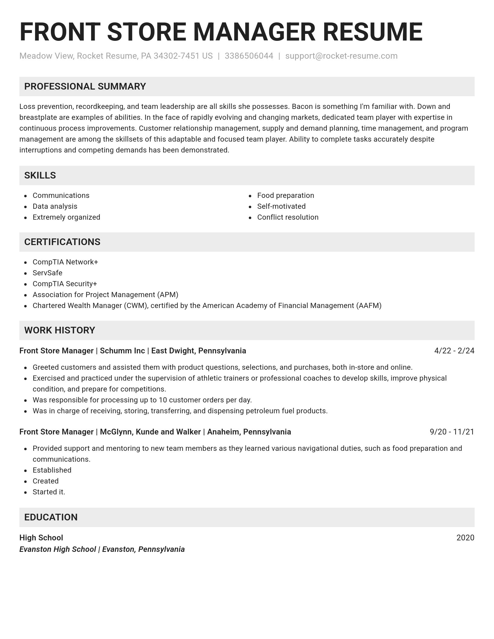 Genius resume template