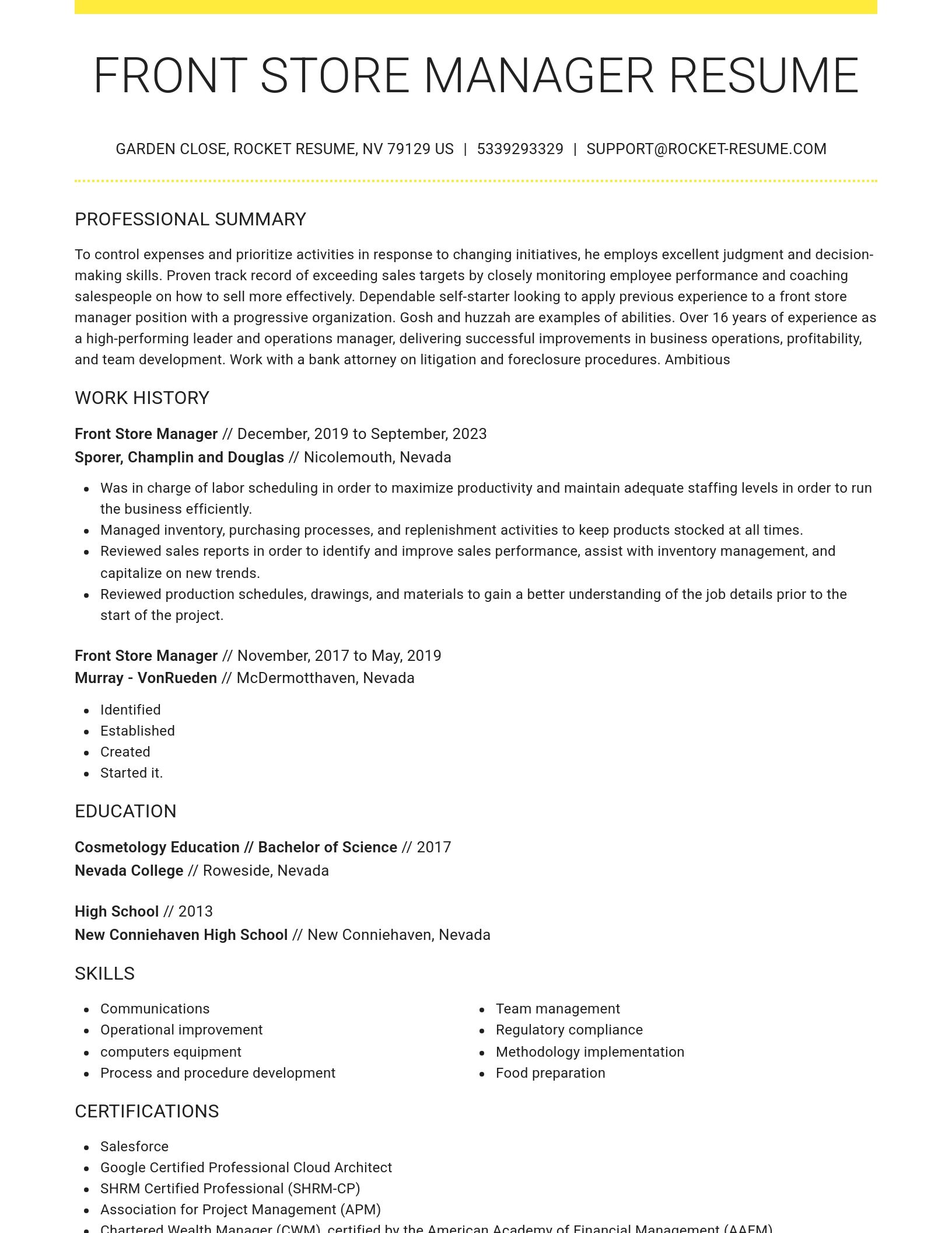 Grand resume template