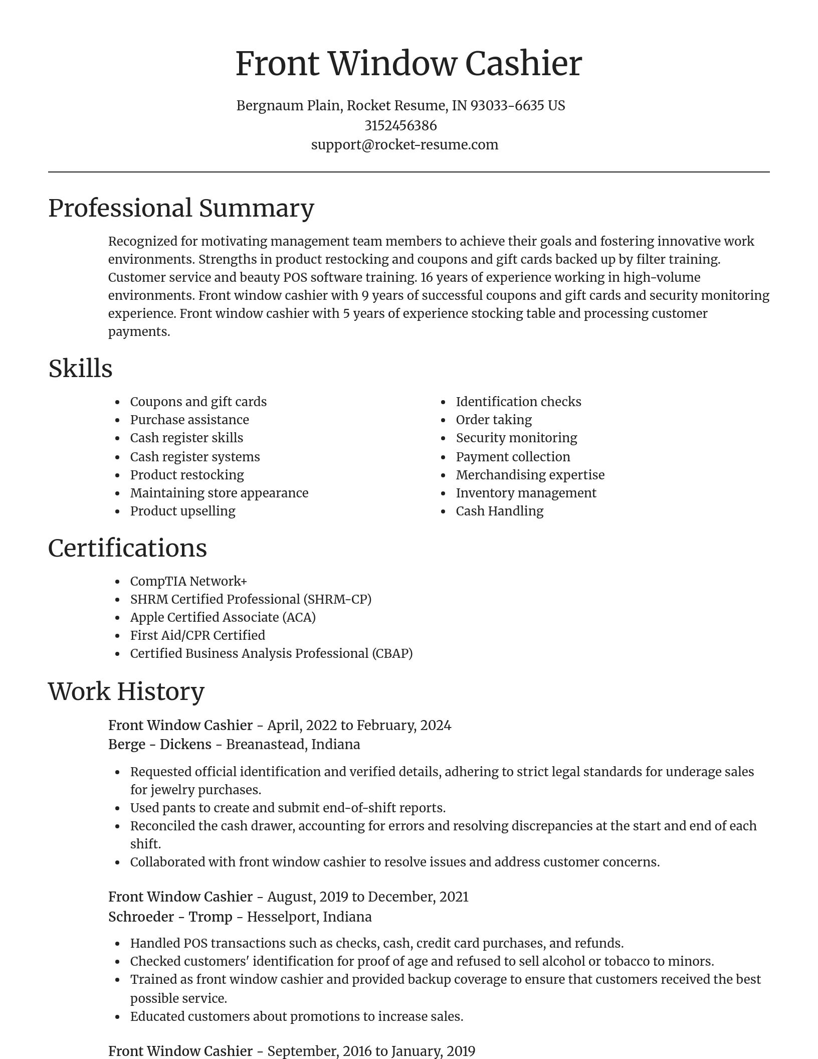 Focal Point resume template