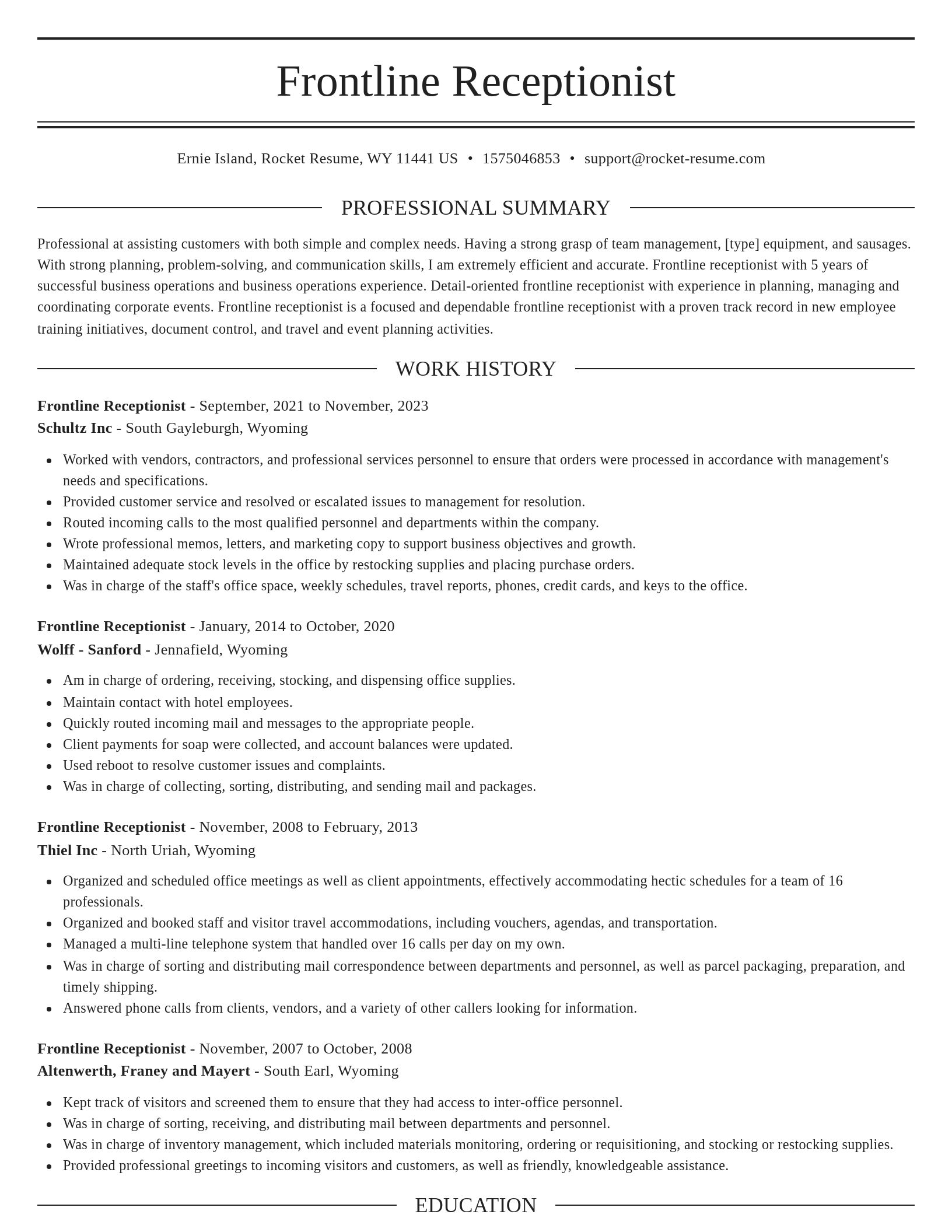 Elegant resume template