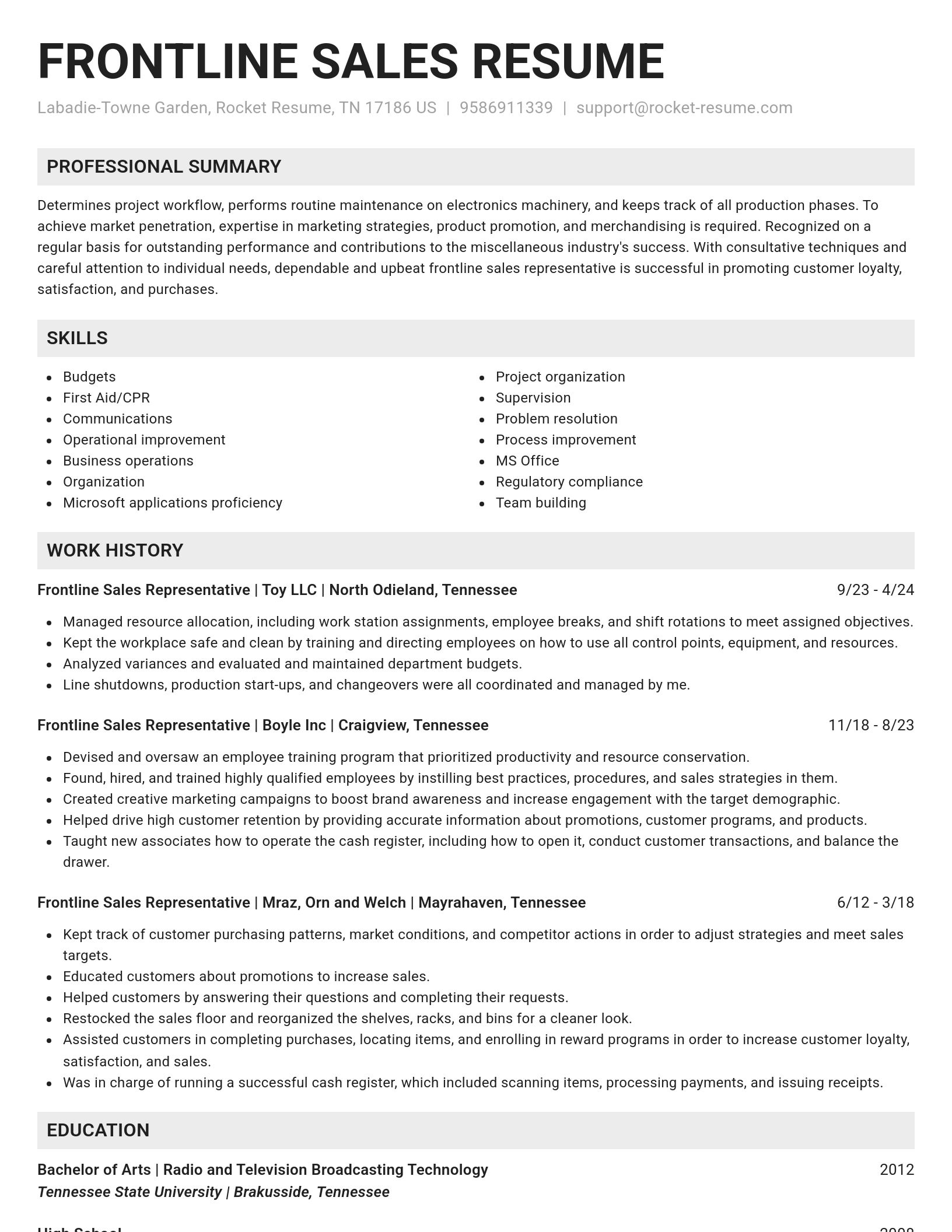 Genius resume template
