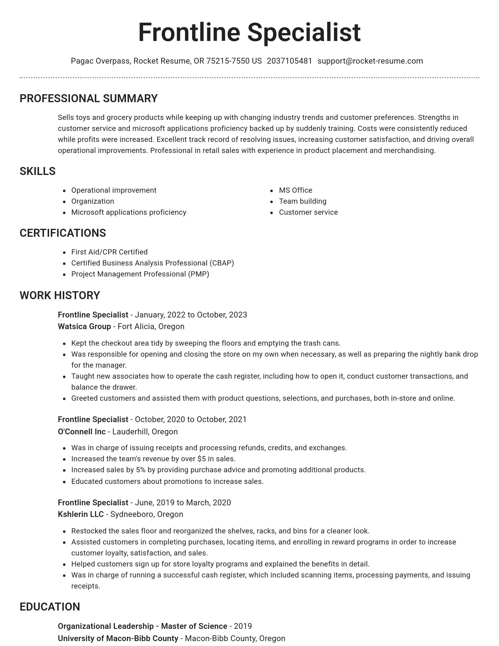 Brilliant resume template