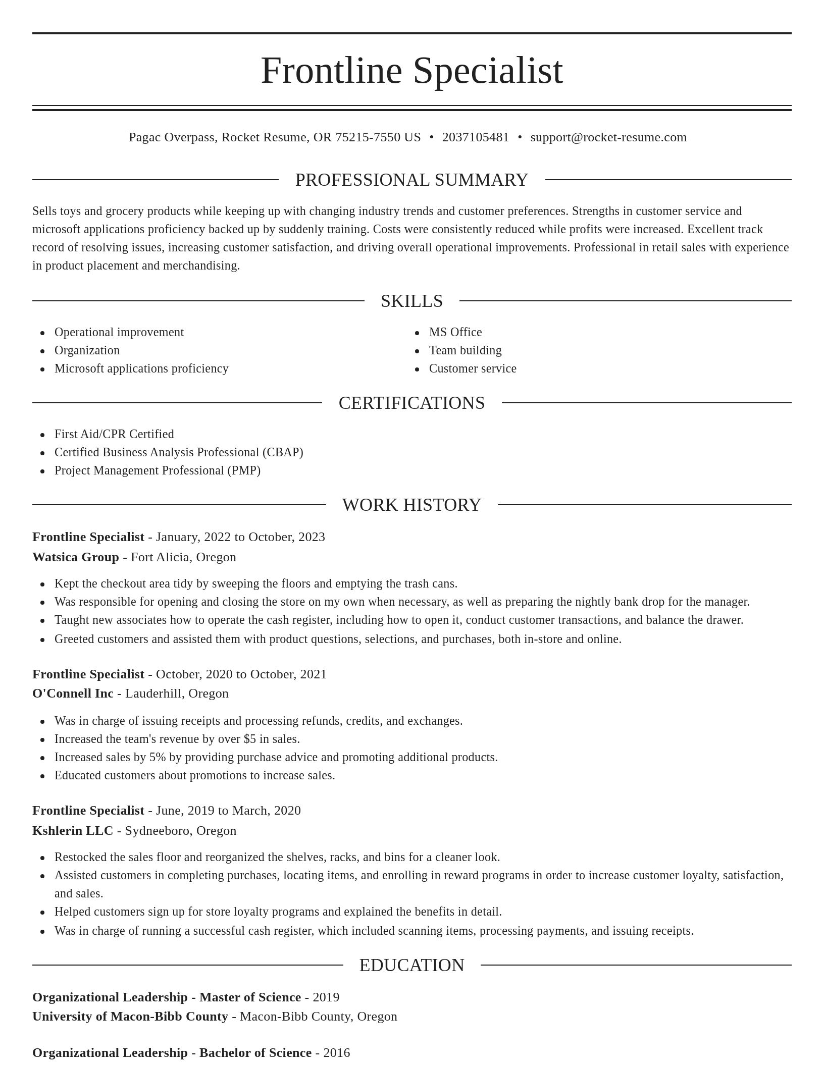 Elegant resume template