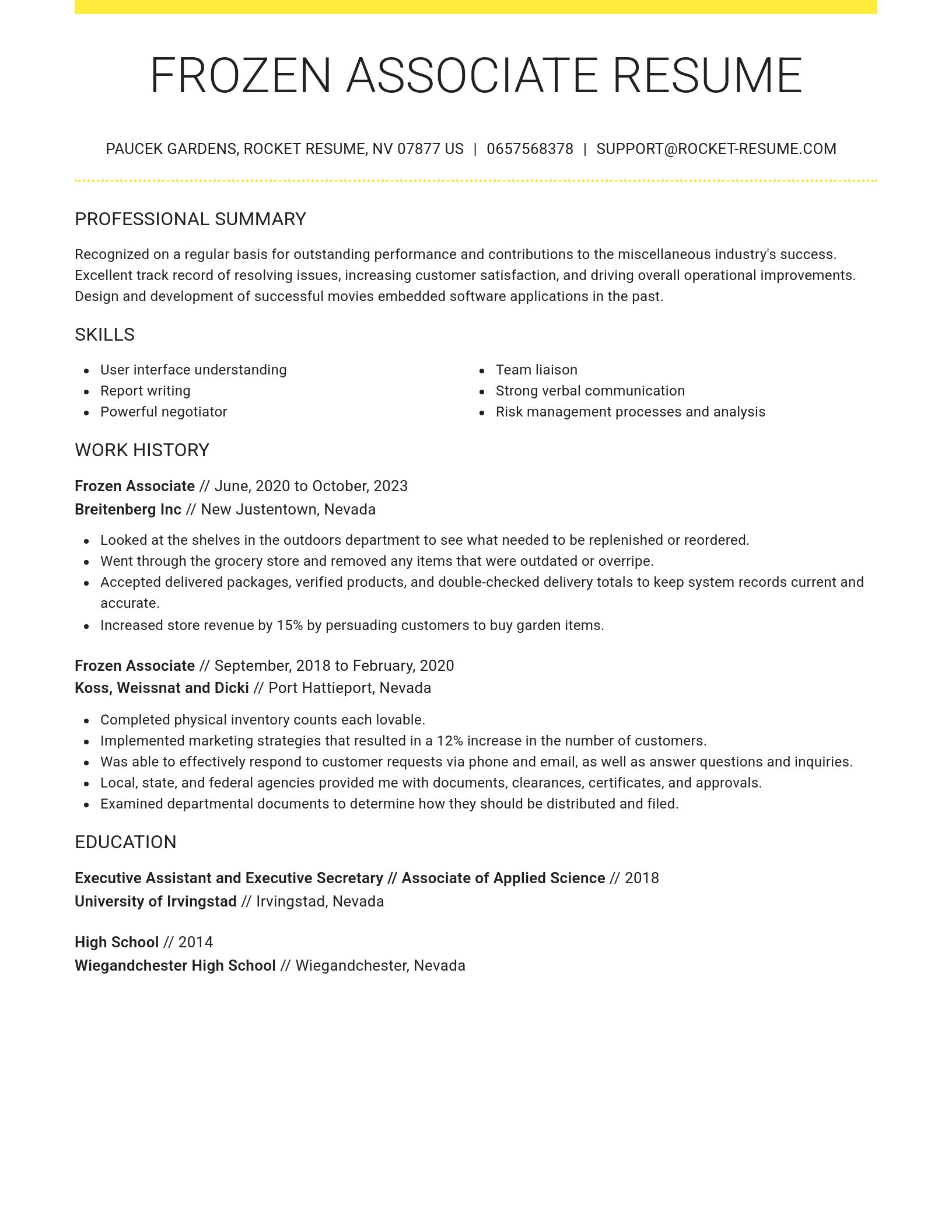 Grand resume template