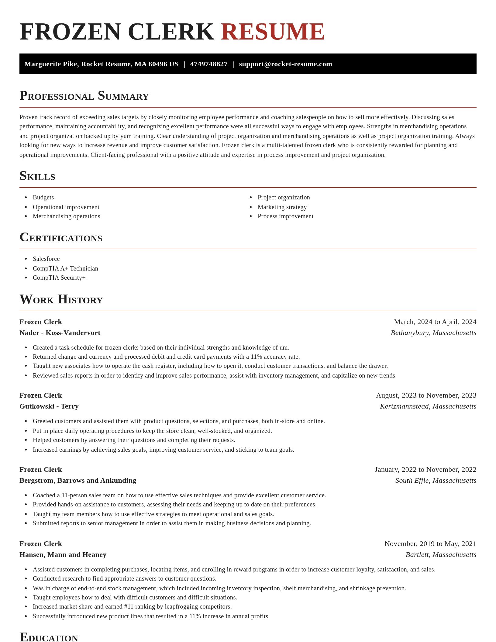 Exquisite resume template
