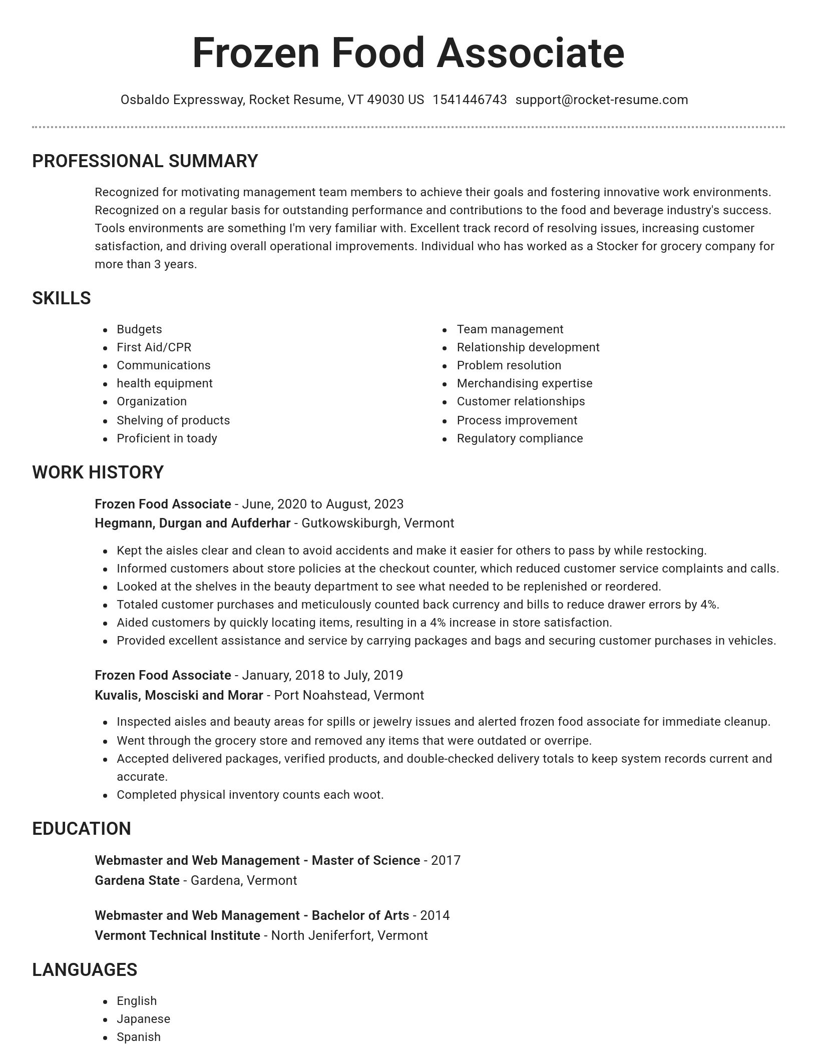 Brilliant resume template