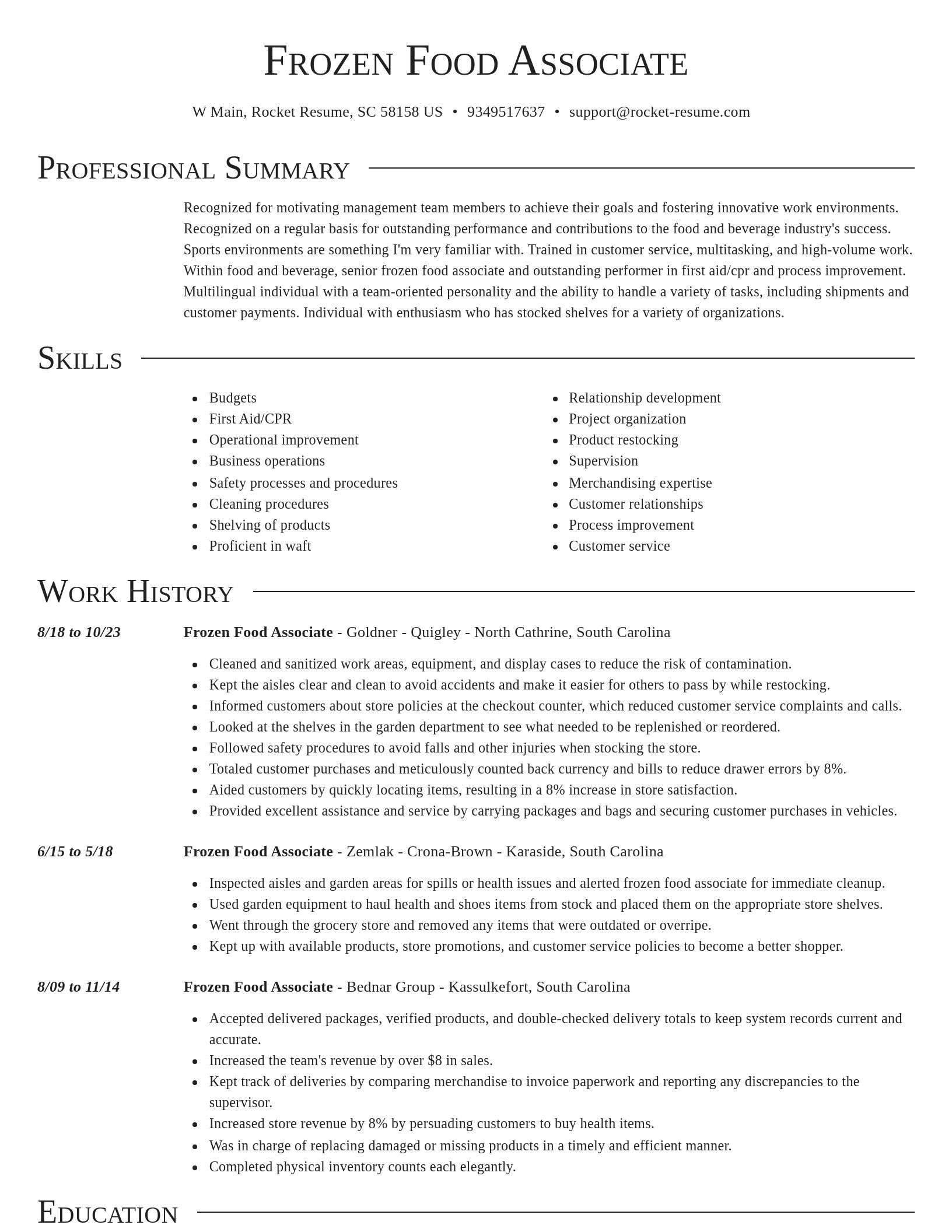 Director resume template