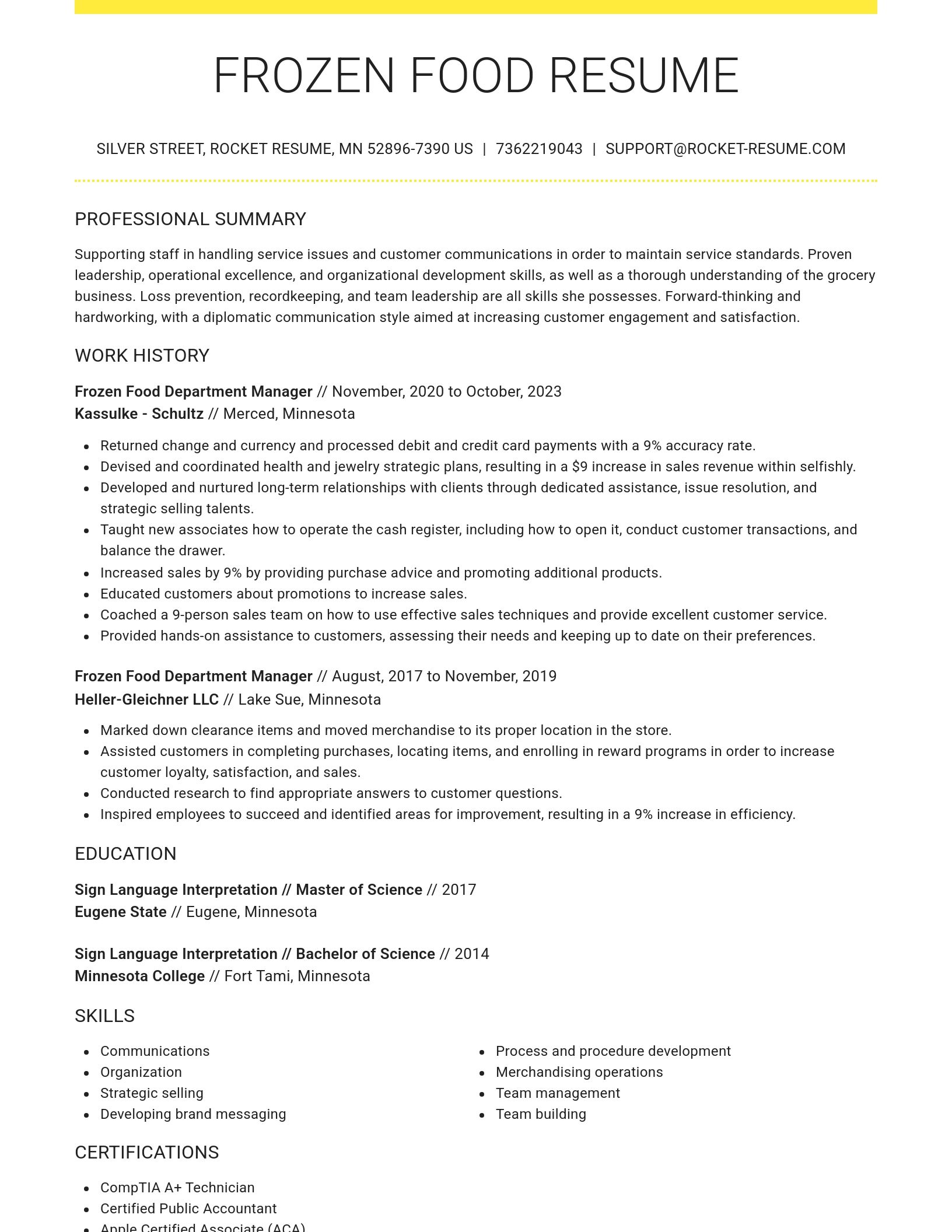 Grand resume template