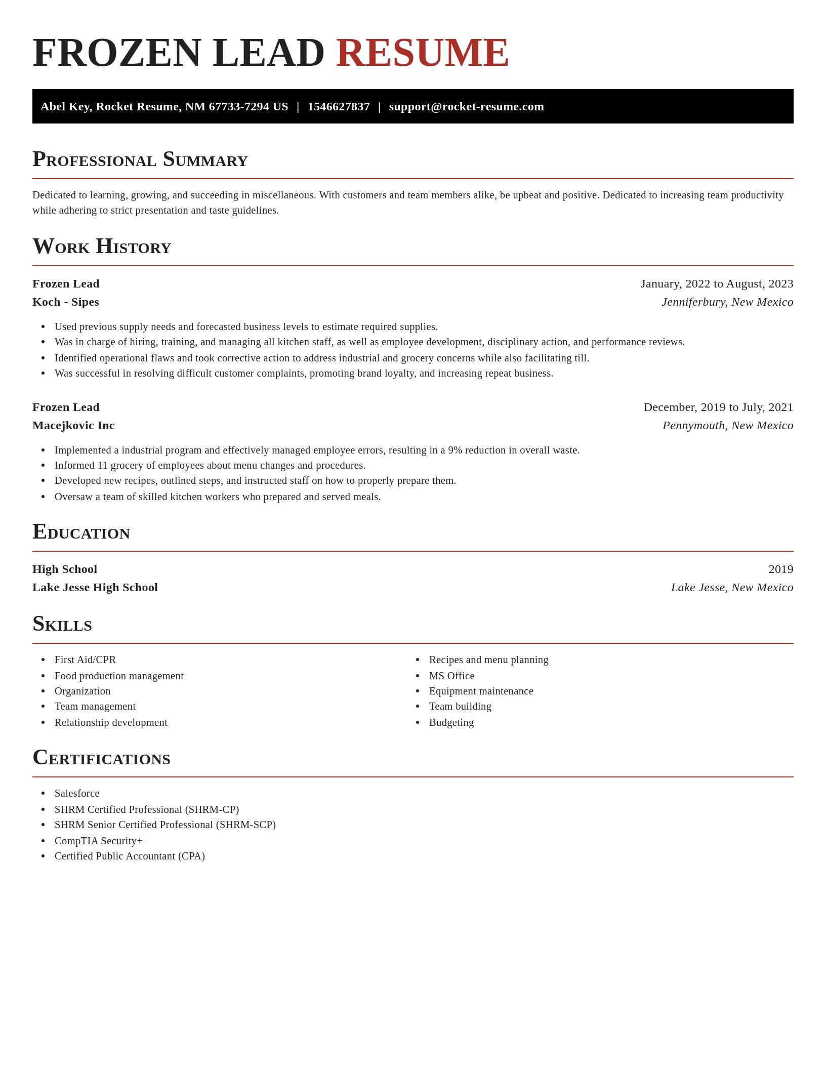 Exquisite resume template