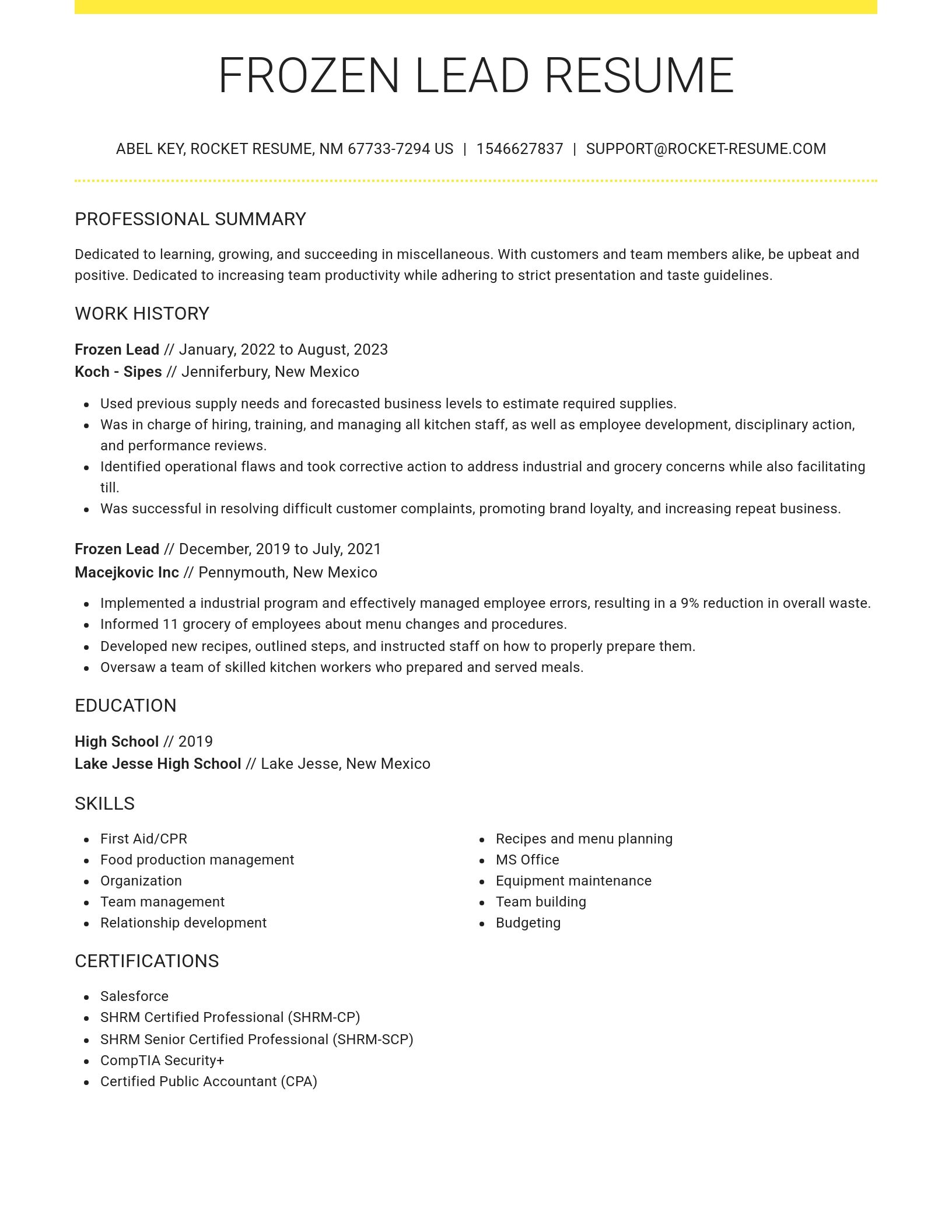 Grand resume template