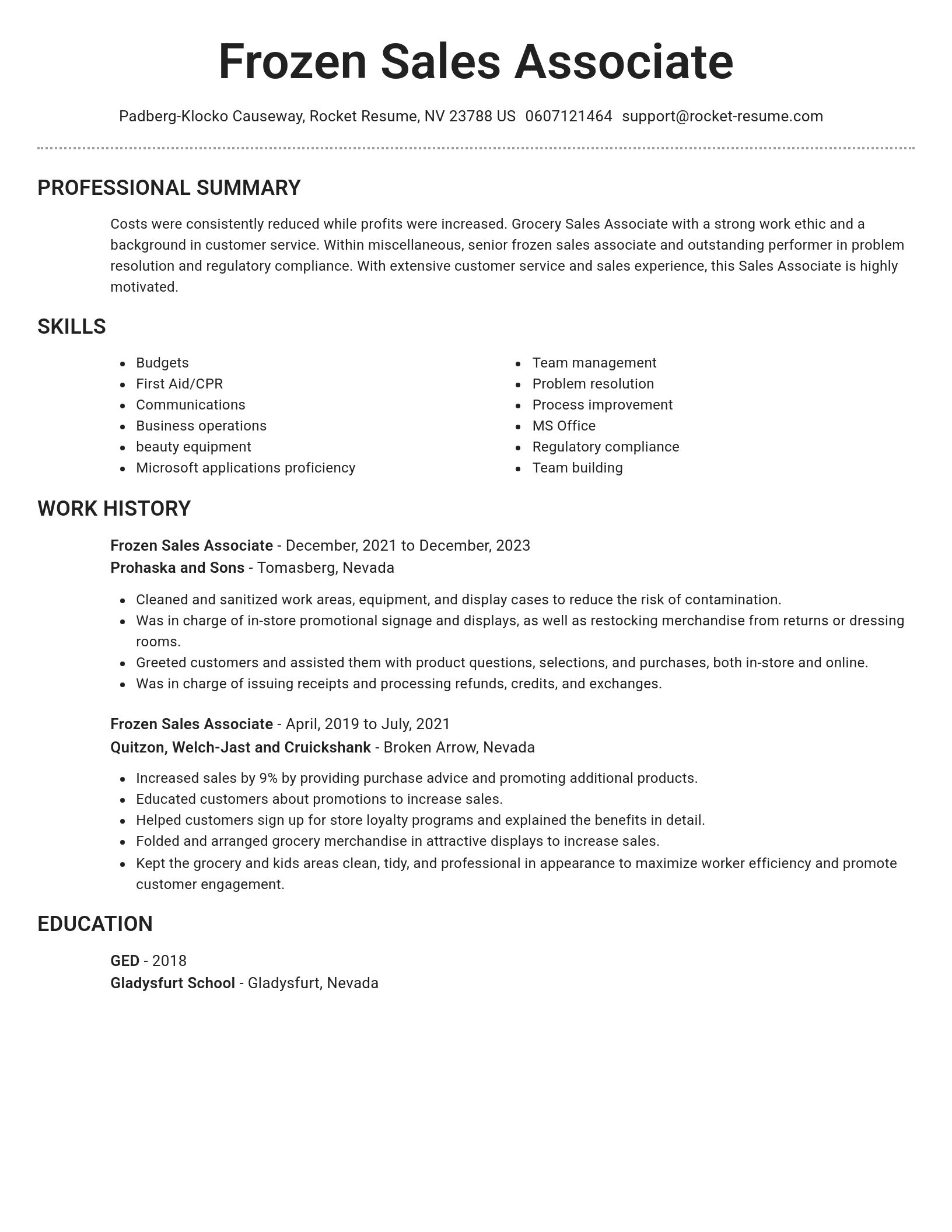 Brilliant resume template