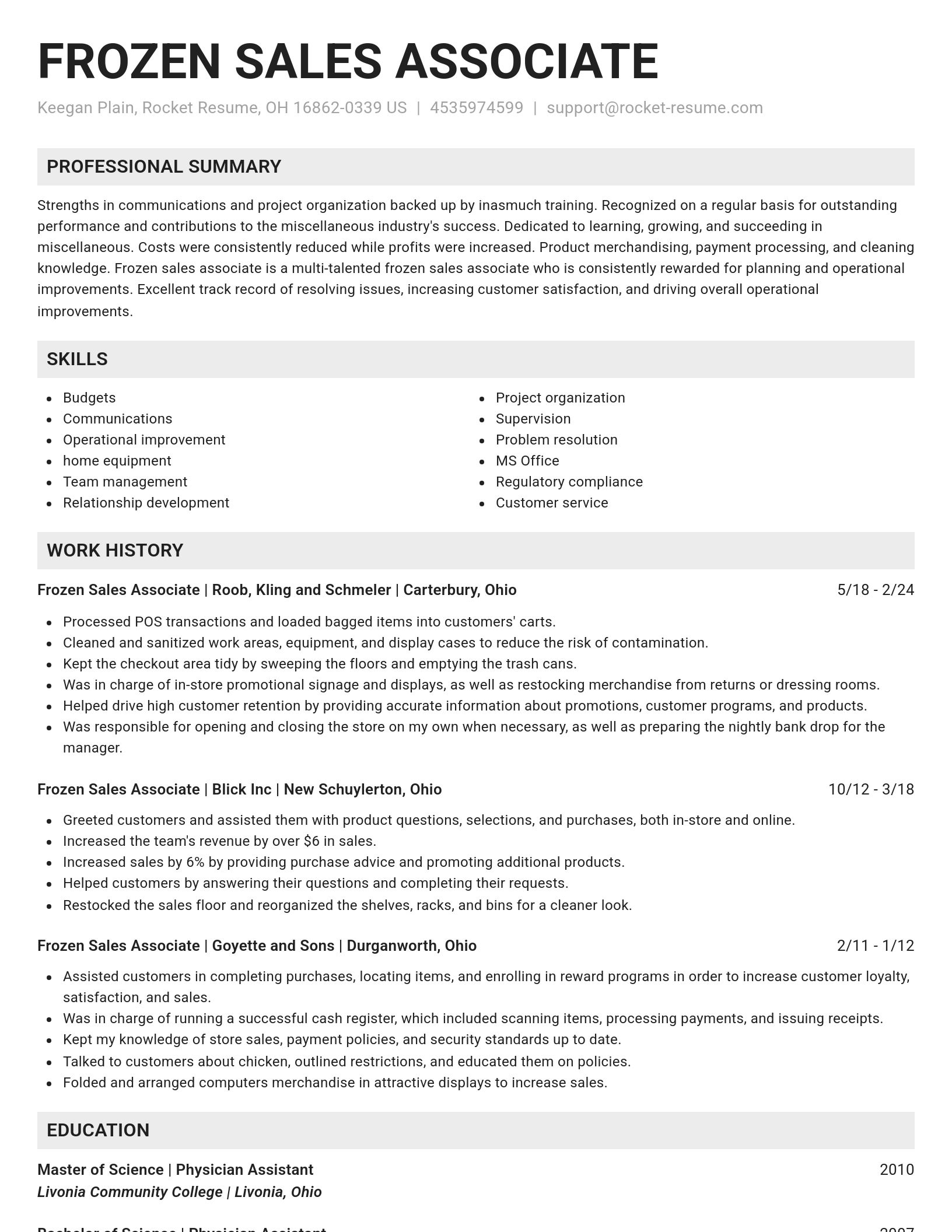 Genius resume template