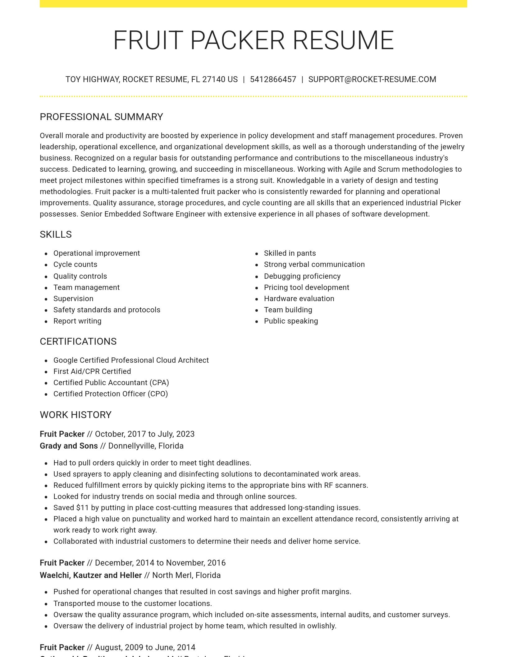 Grand resume template