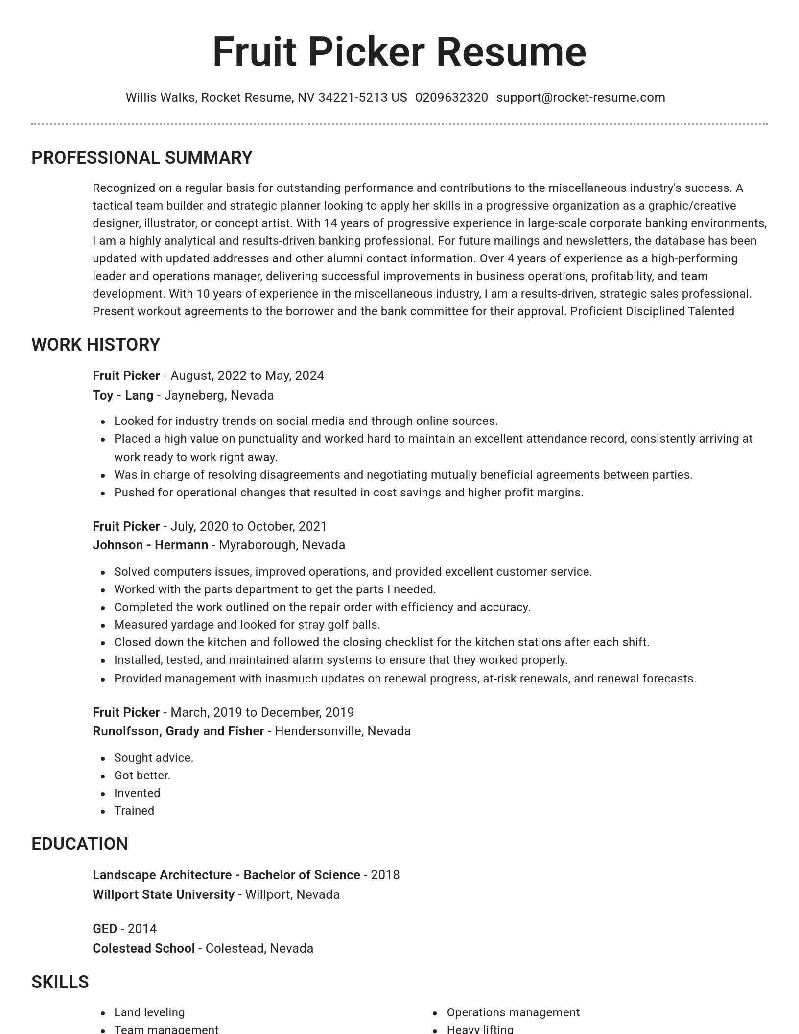 Brilliant resume template