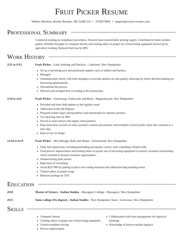 Director resume template